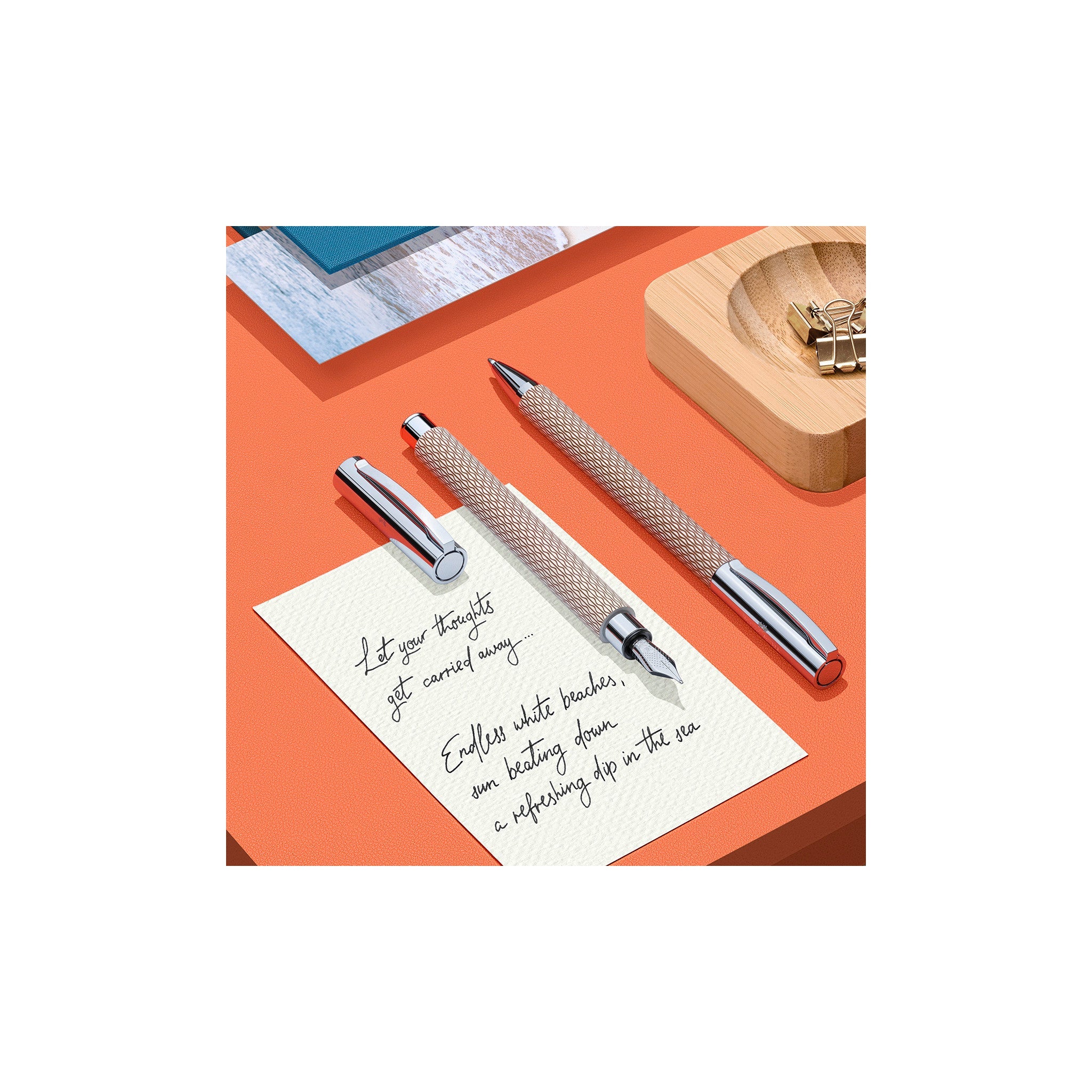 Ambition Fountain Pen, OpArt White Sand - Medium - #FC149620