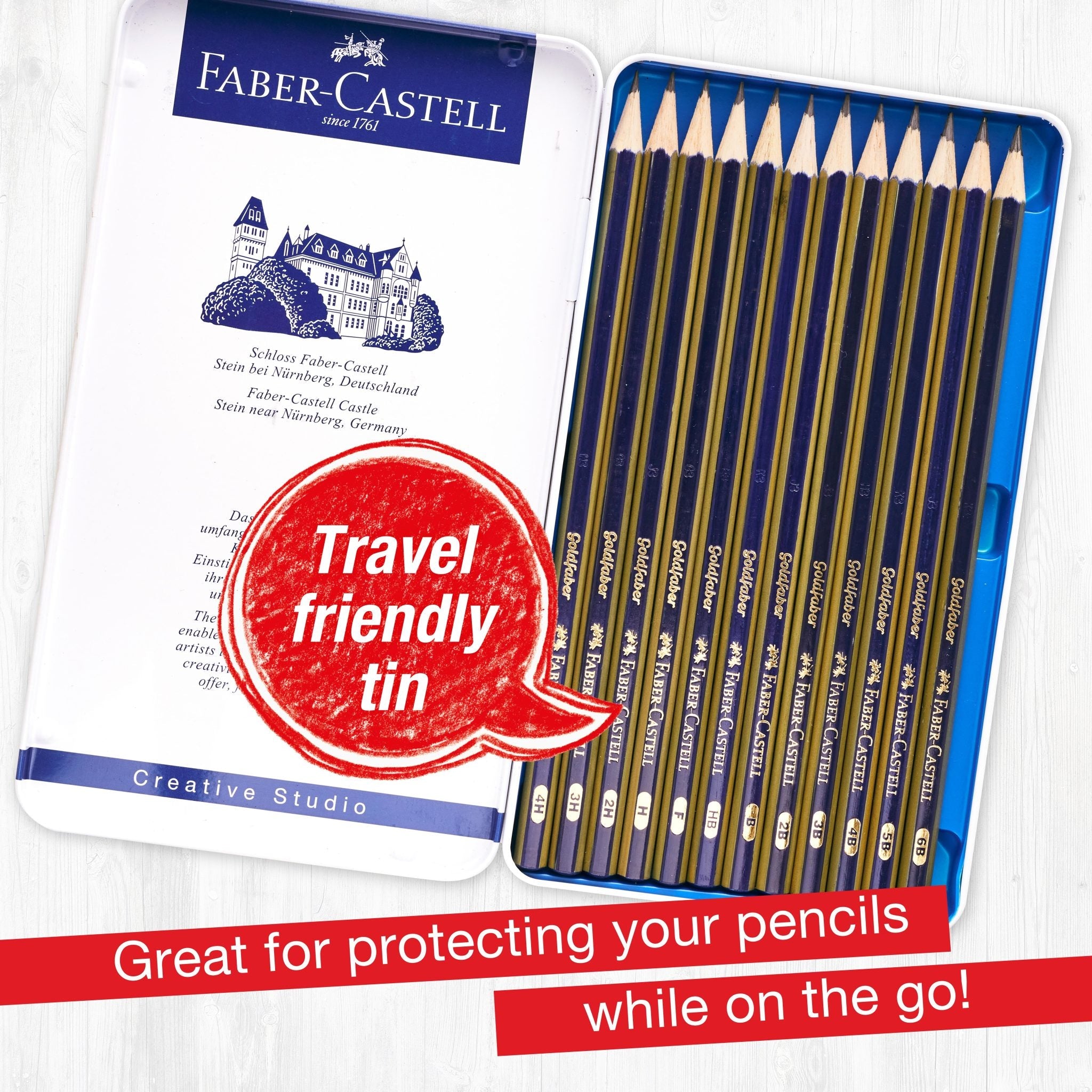 Goldfaber Graphite Pencils, Tin of 12 - #FC900012