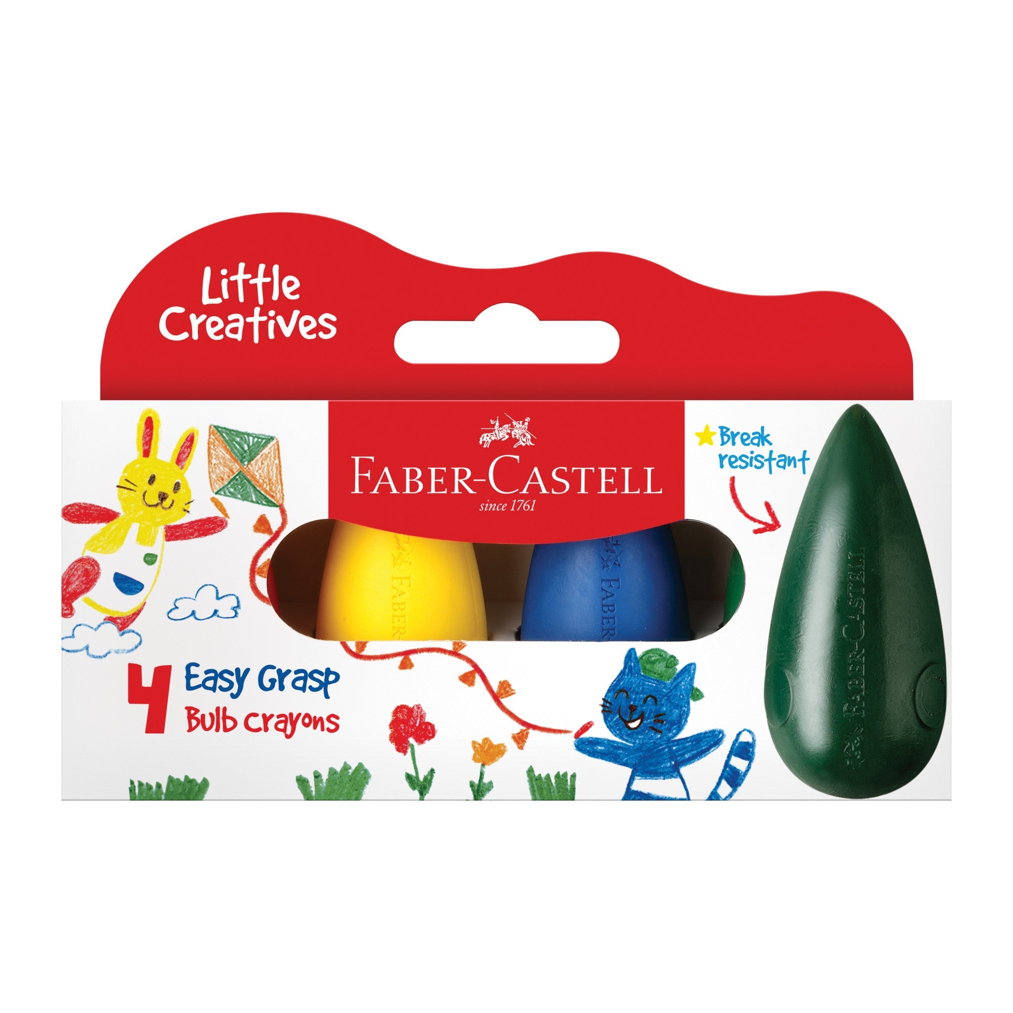 Little Creatives 4 Easy Grasp Bulb Crayons - #FC122604