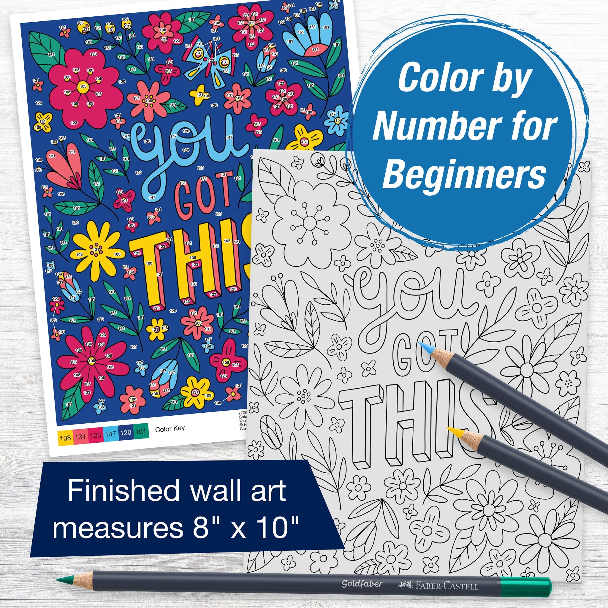 Color by Number Wall Art, "You Got This" - #FC770636