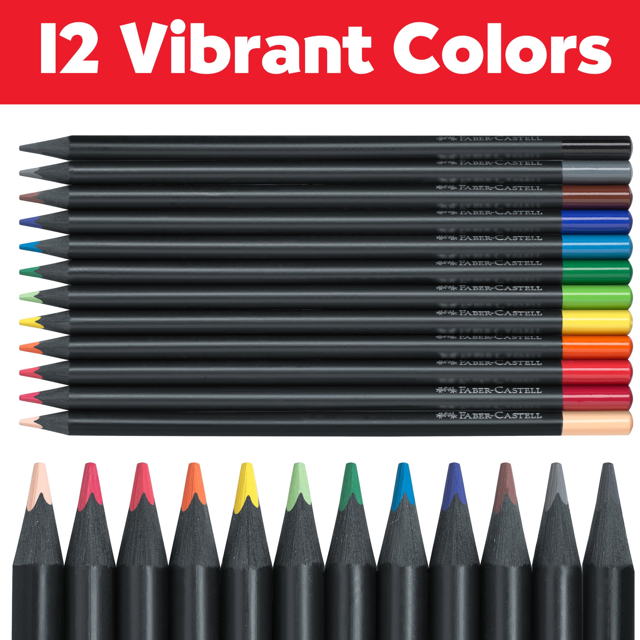 Black Edition Colored Pencils, Box of 12 - #FC116412
