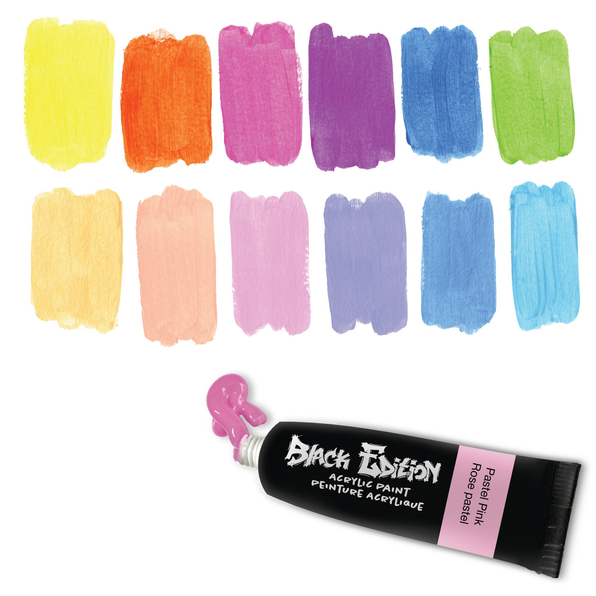 Black Edition 12 Ct Acrylic Liquid Paint Tubes, Neon - #FC14652T