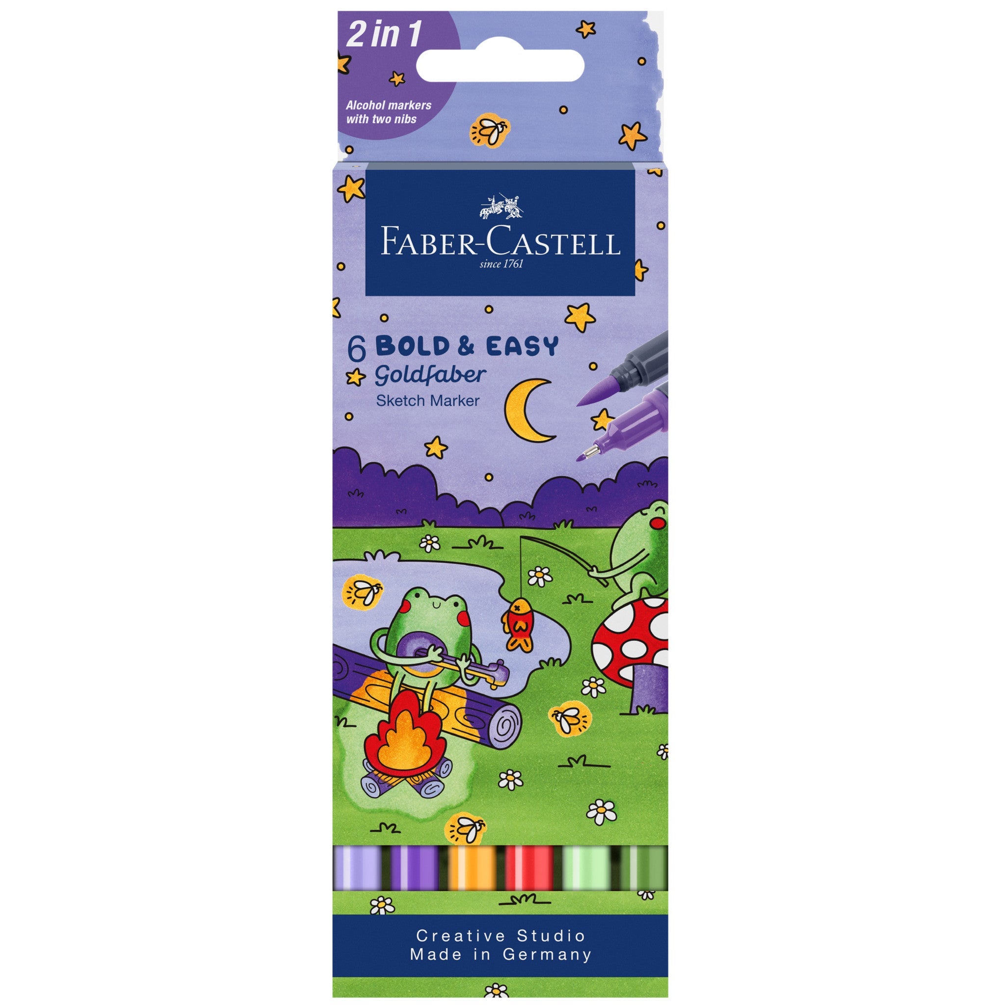 Bold & Easy Coloring Goldfaber Sketch Markers 6ct Nightime - #FC164814