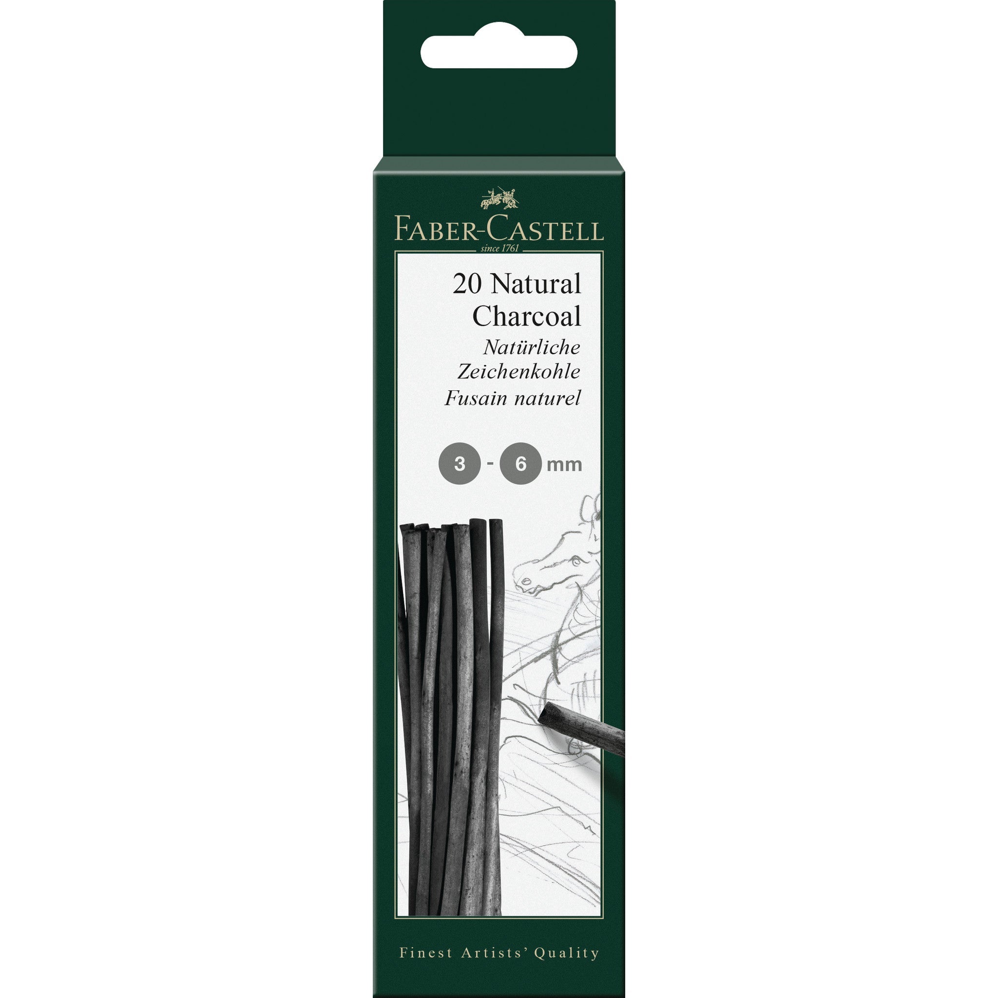 Pitt Natural Willow Charcoal Sticks, Box of 20 - #FC129198