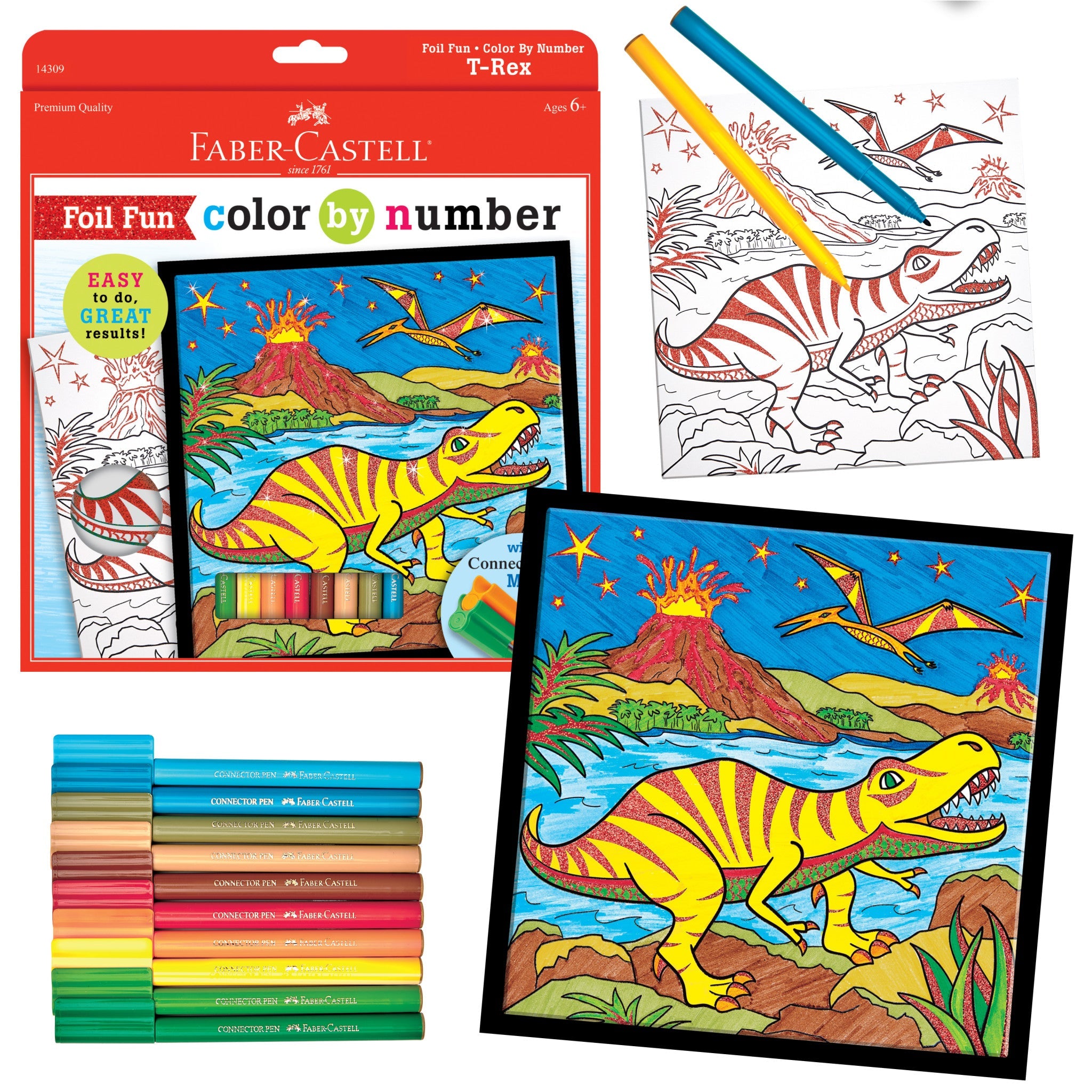 Color by Number T-Rex Foil Fun - #FC14309