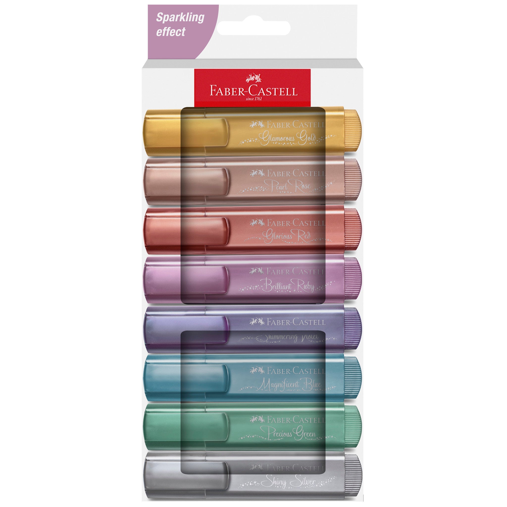 Highlighters, Metallic Colors - Box of 8 - #FC254678