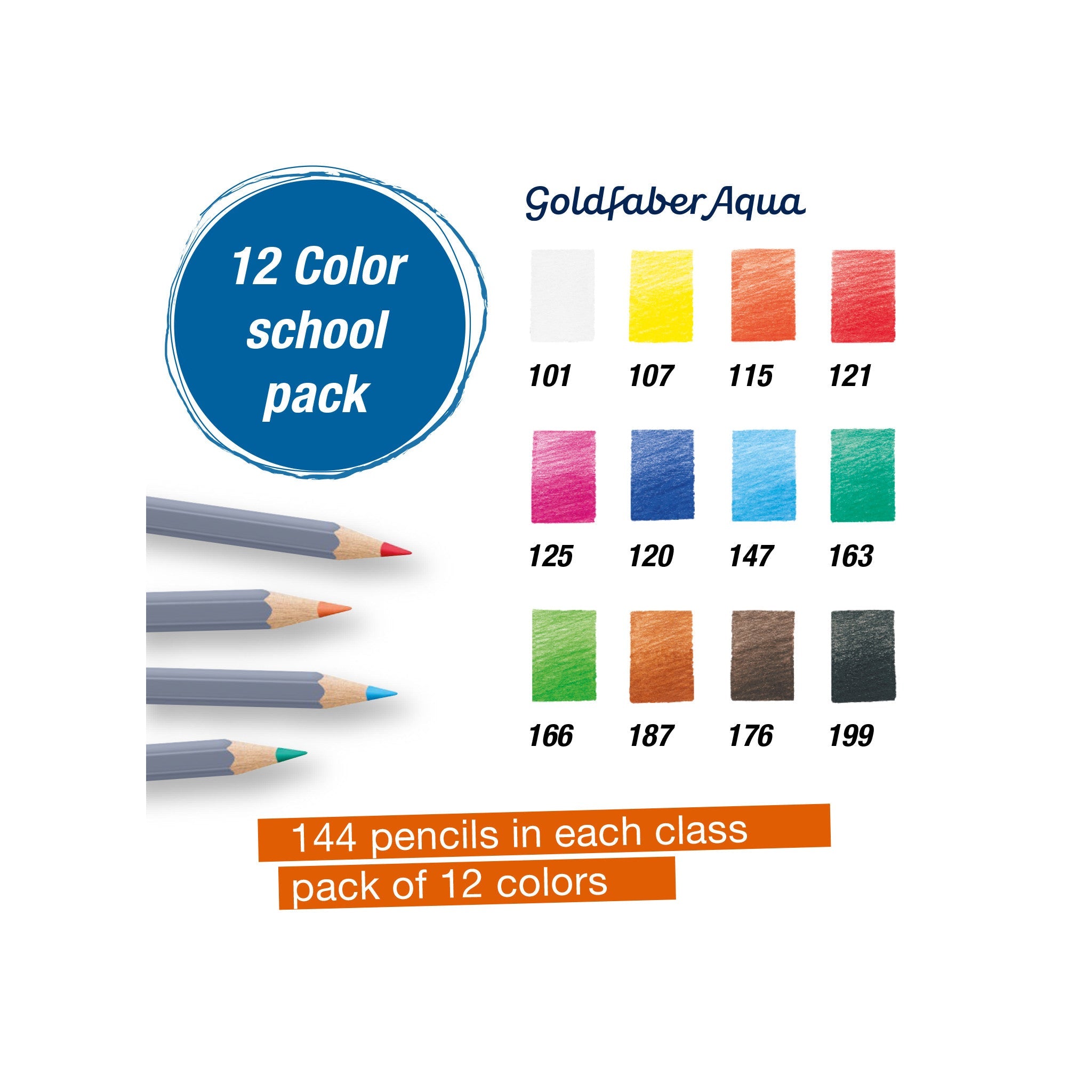 Goldfaber Aqua Watercolor Pencils, Class Pack - #FC900028