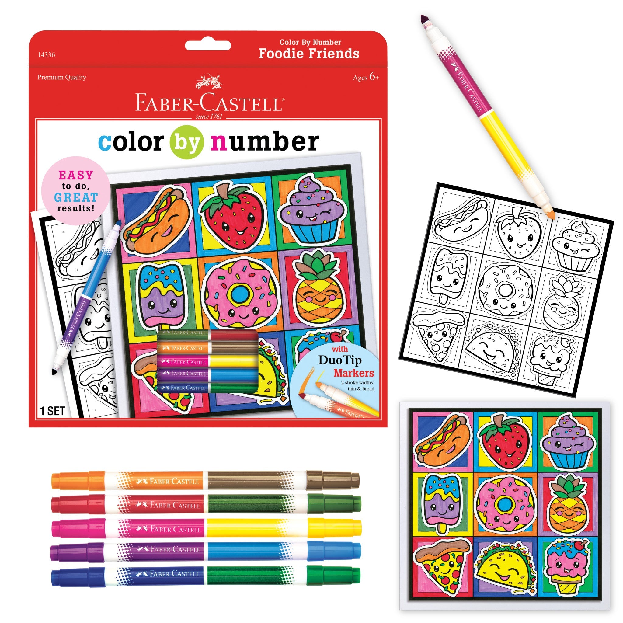 Color by Number Foodie Friends - #FC14336