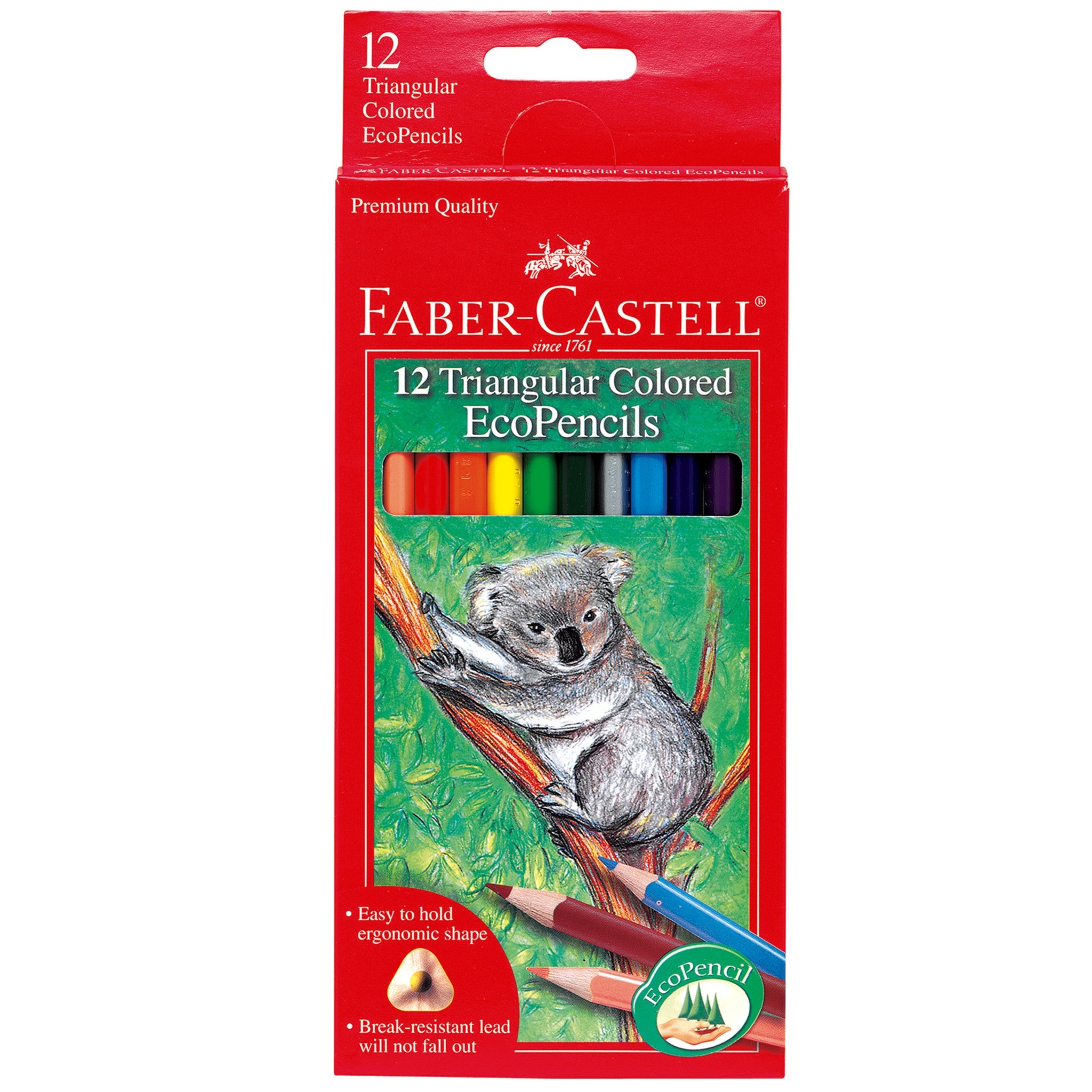 12 Triangular Colored EcoPencils - #FC9120512