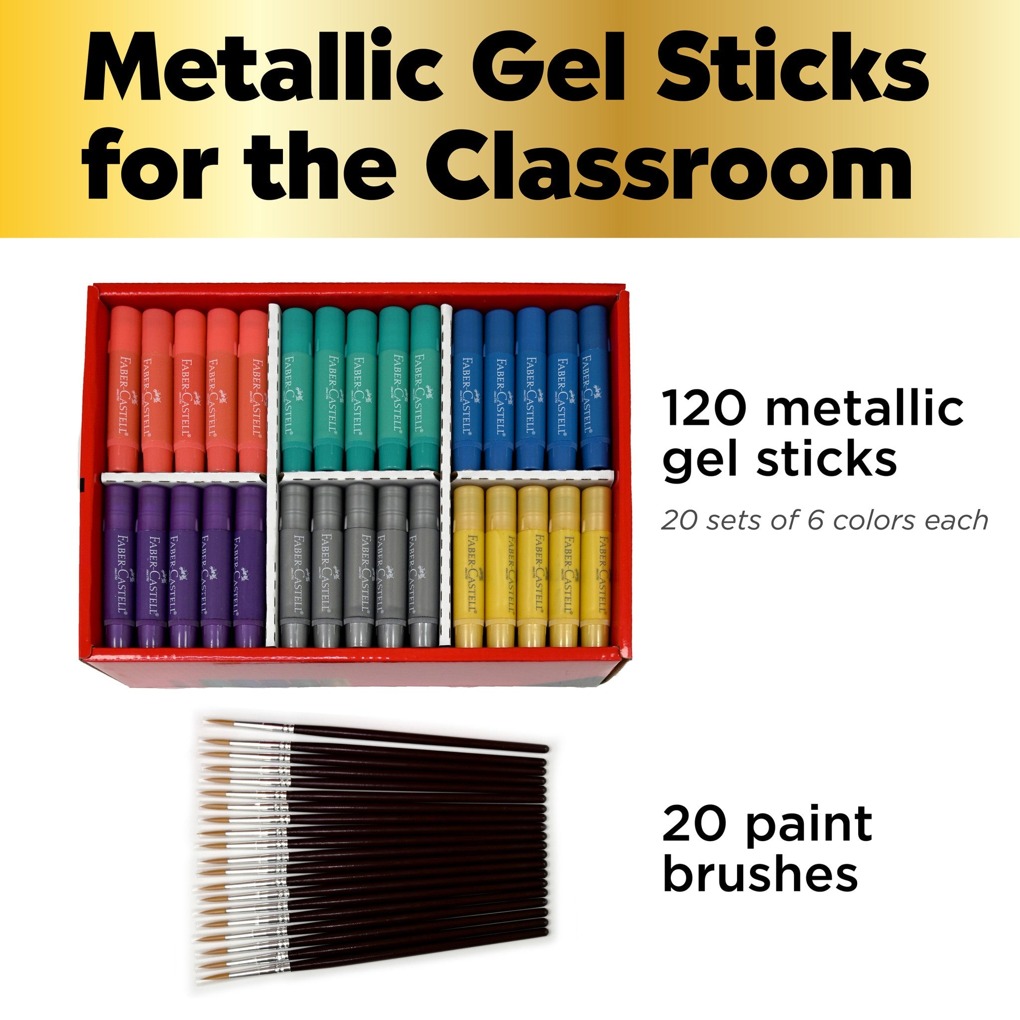Metallic Gel Stick School Pack - #FC900022
