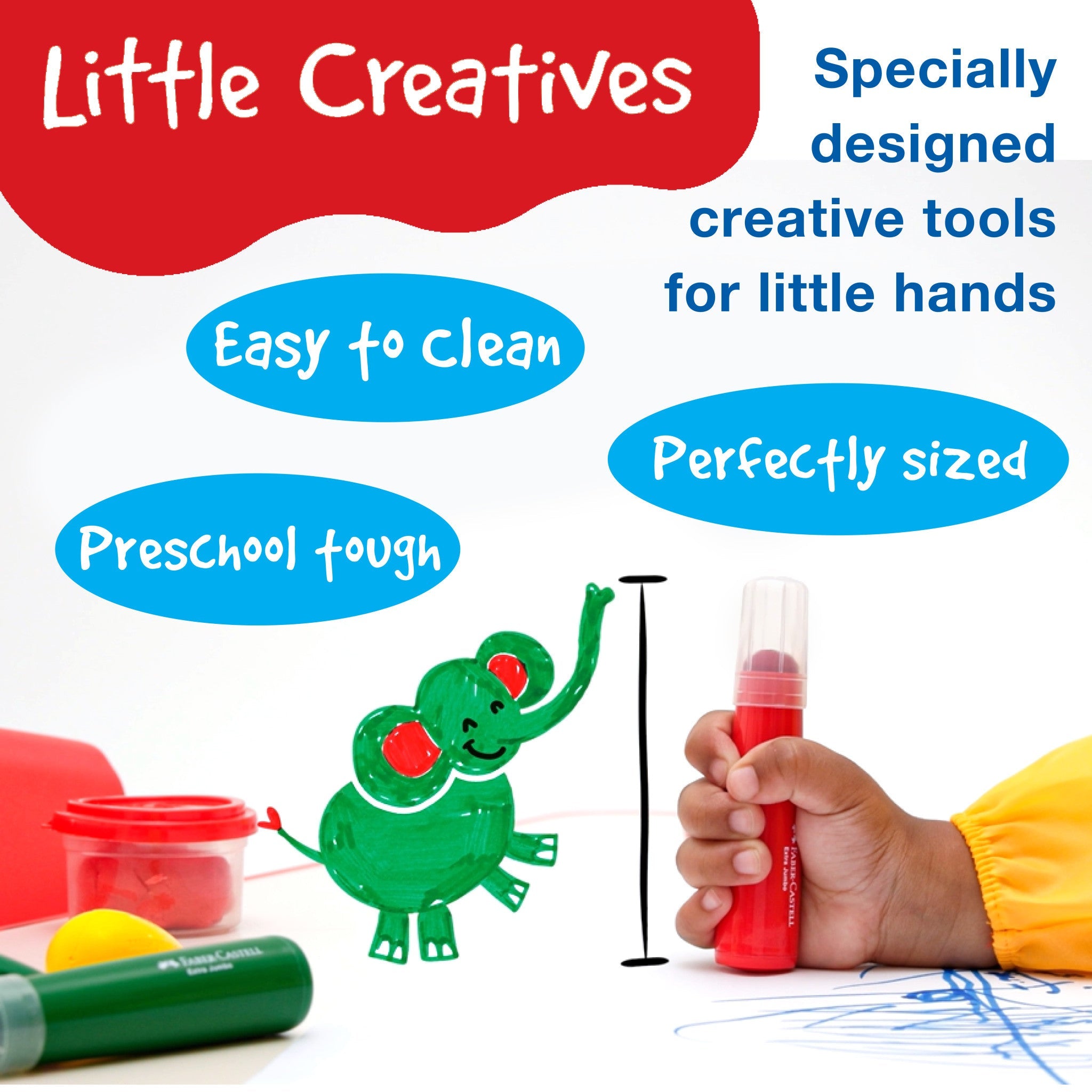 Little Creatives 4 Easy Grasp Bulb Crayons - #FC122604