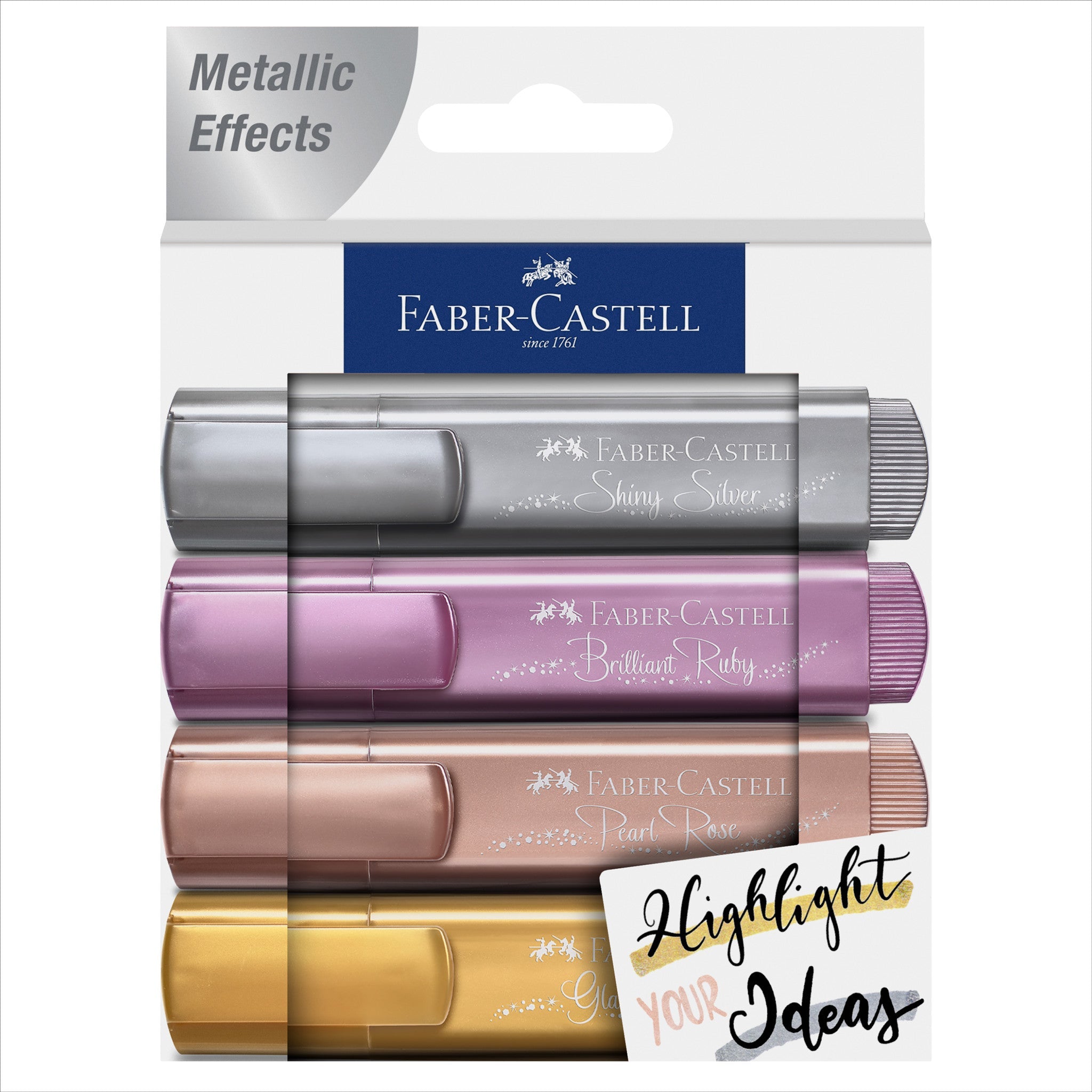 Highlighters, Metallic Colors - Box of 4 - #FC154623