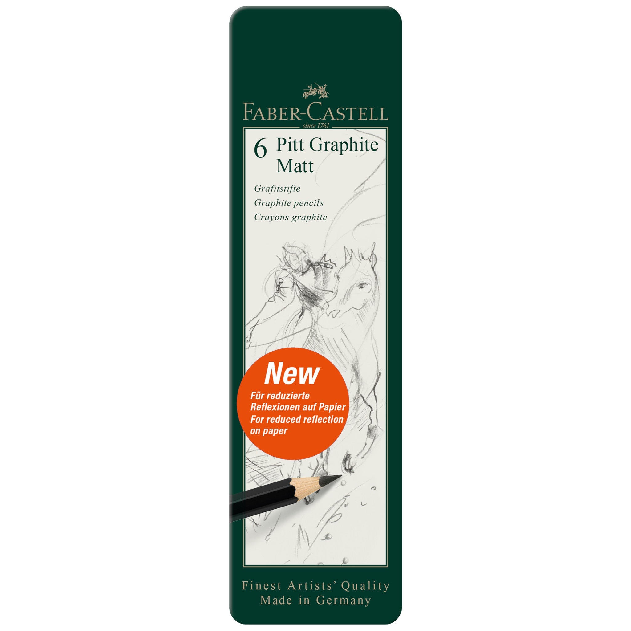 Pitt Graphite Matte Pencils, Tin of 6 - #FC115207