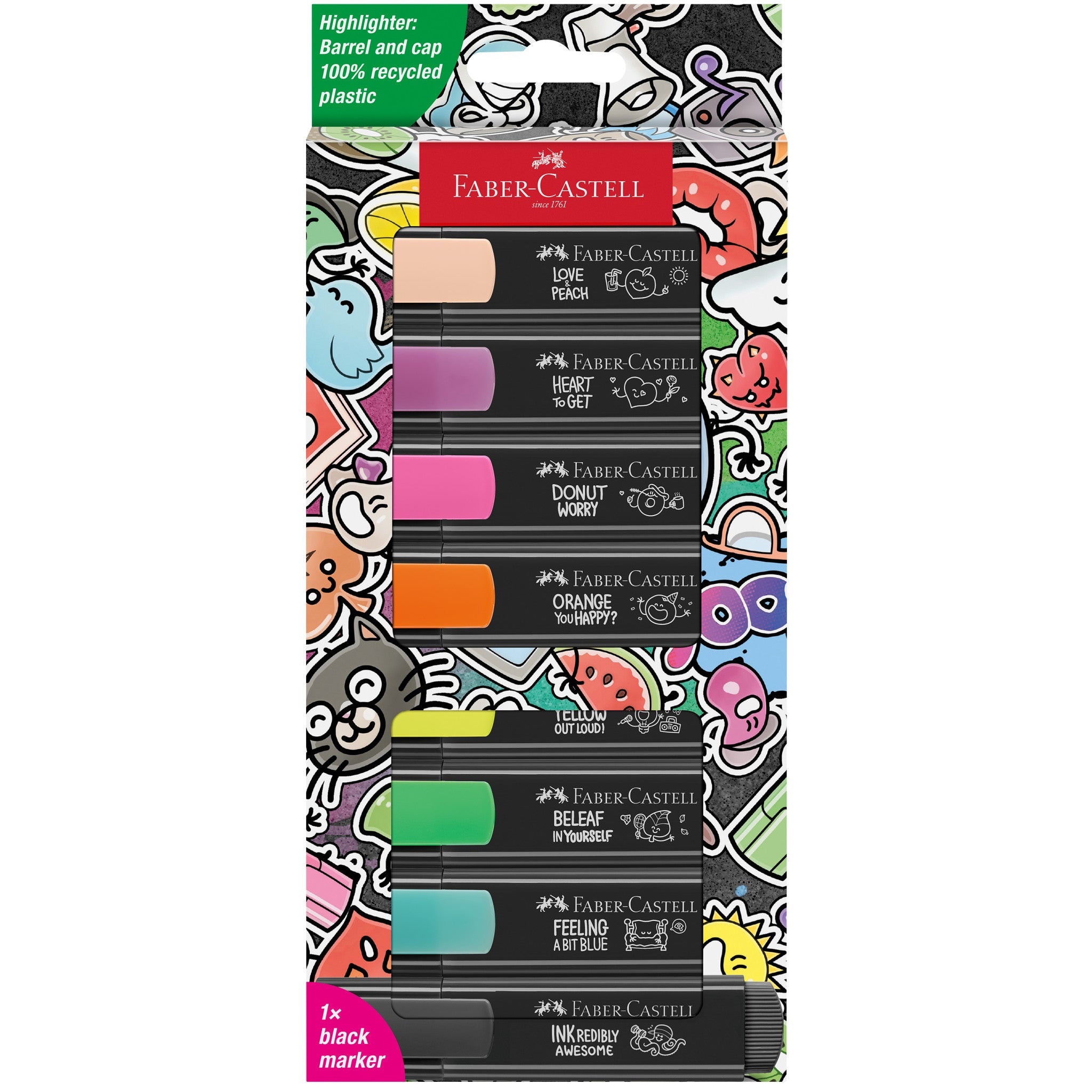 Highlighters, Graffiti Neon Colors - Box of 8 - #FC254692