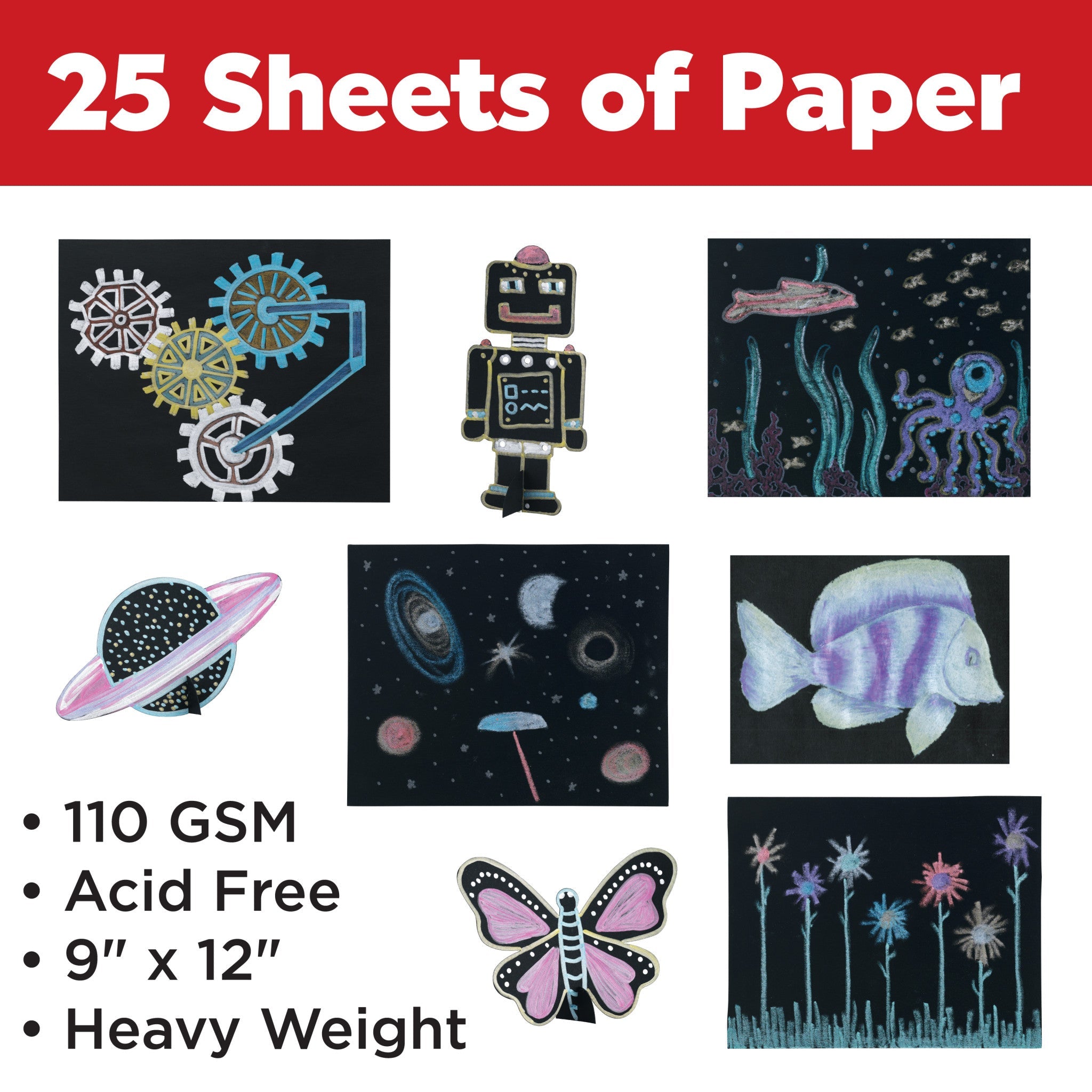 Black Paper Sketch Pad - #FC14563