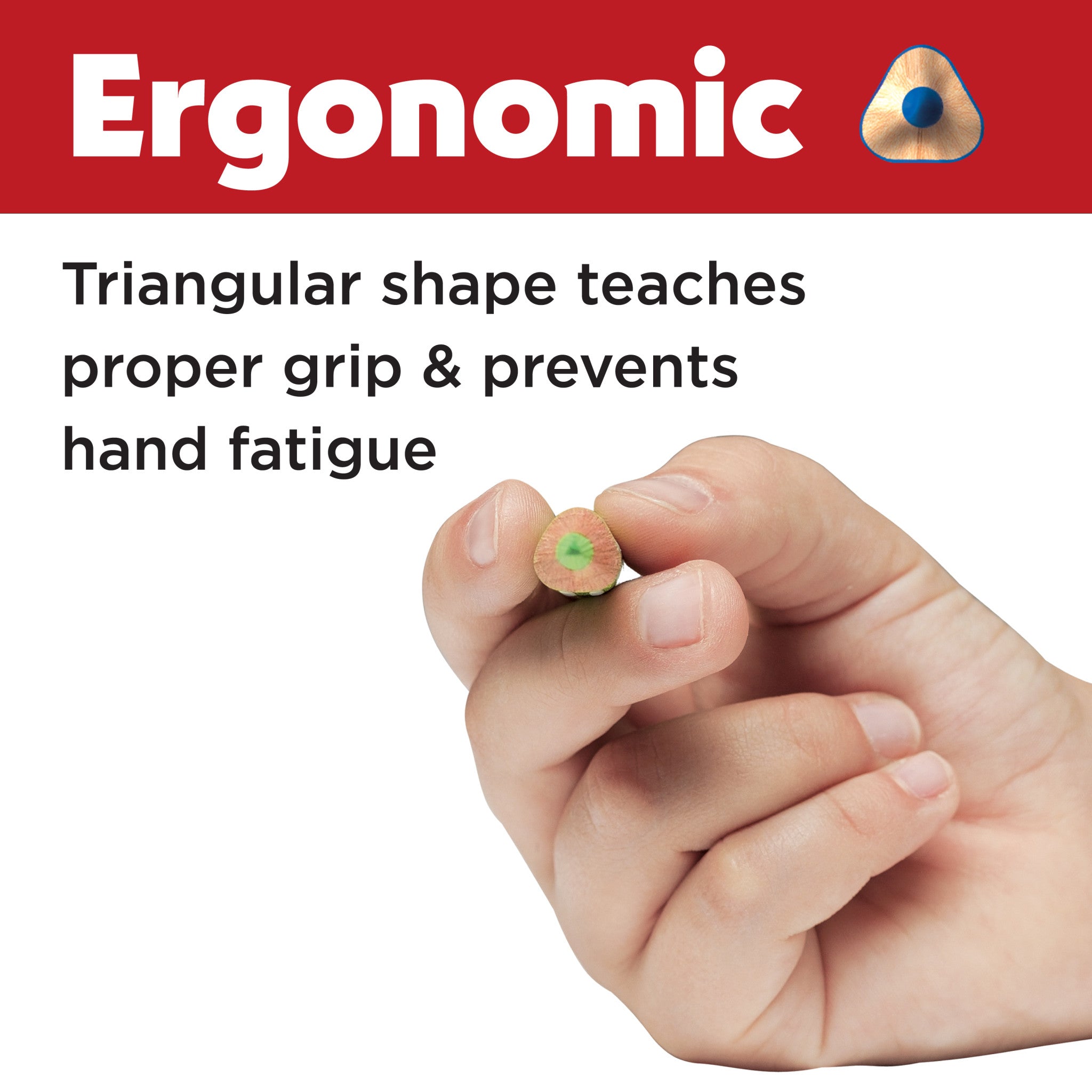 12 Triangular Colored EcoPencils - #FC9120512