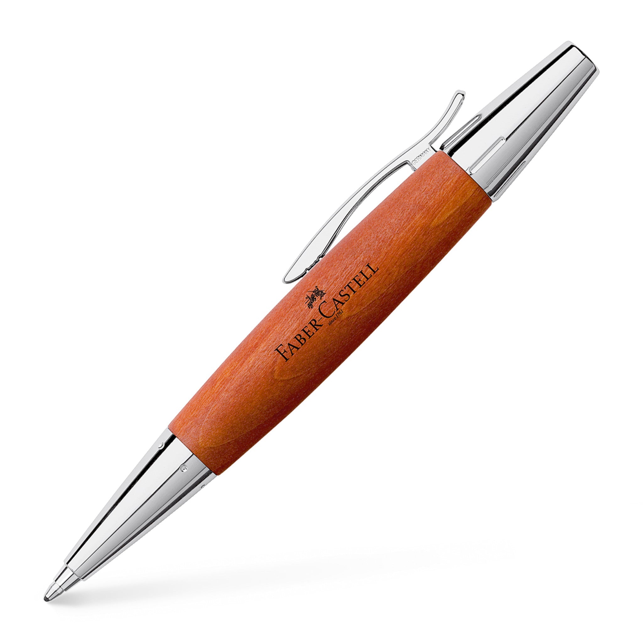 e-motion Ballpoint Pen, Wood & Polished Chrome - Brown - #FC148382