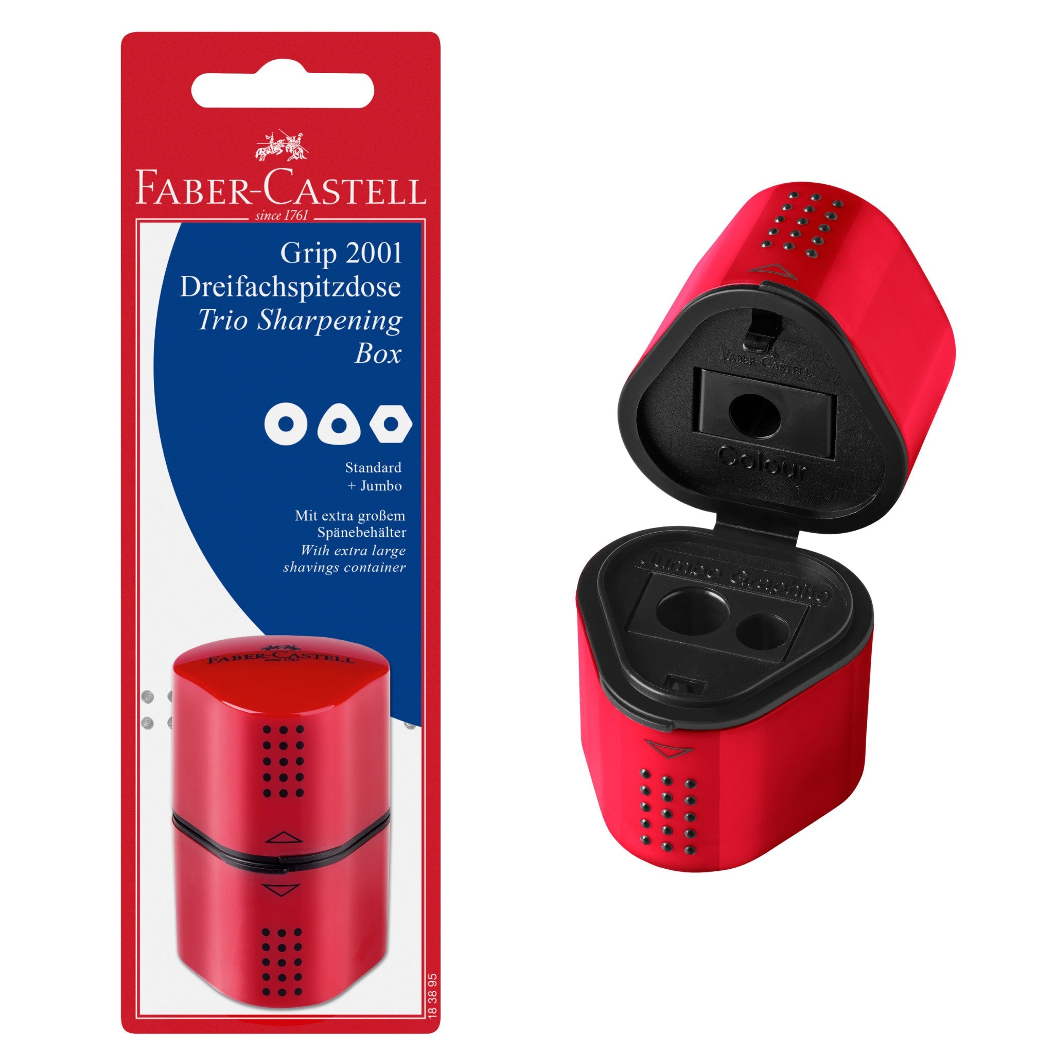 Grip Trio Pencil Sharpener, Assorted Colors - #FC280175