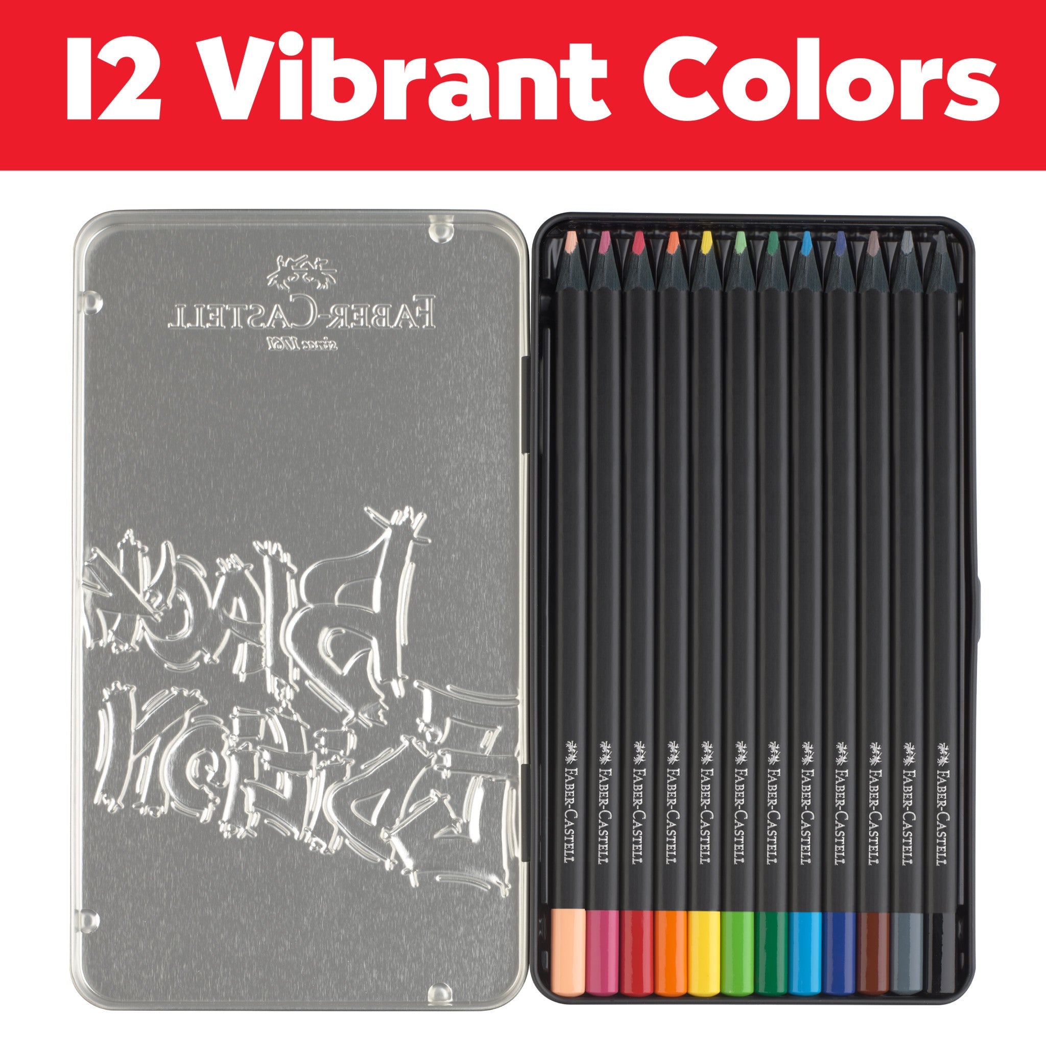 Black Edition Colored Pencils, Tin of 12 - #FC116413