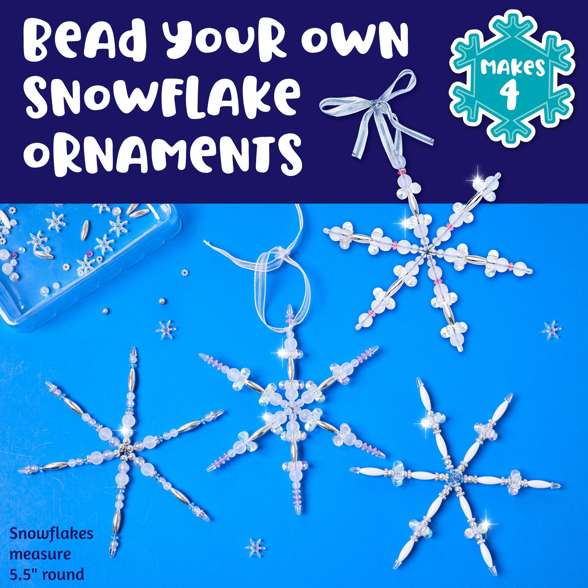 Beaded Snowflake Ornaments - #6366000