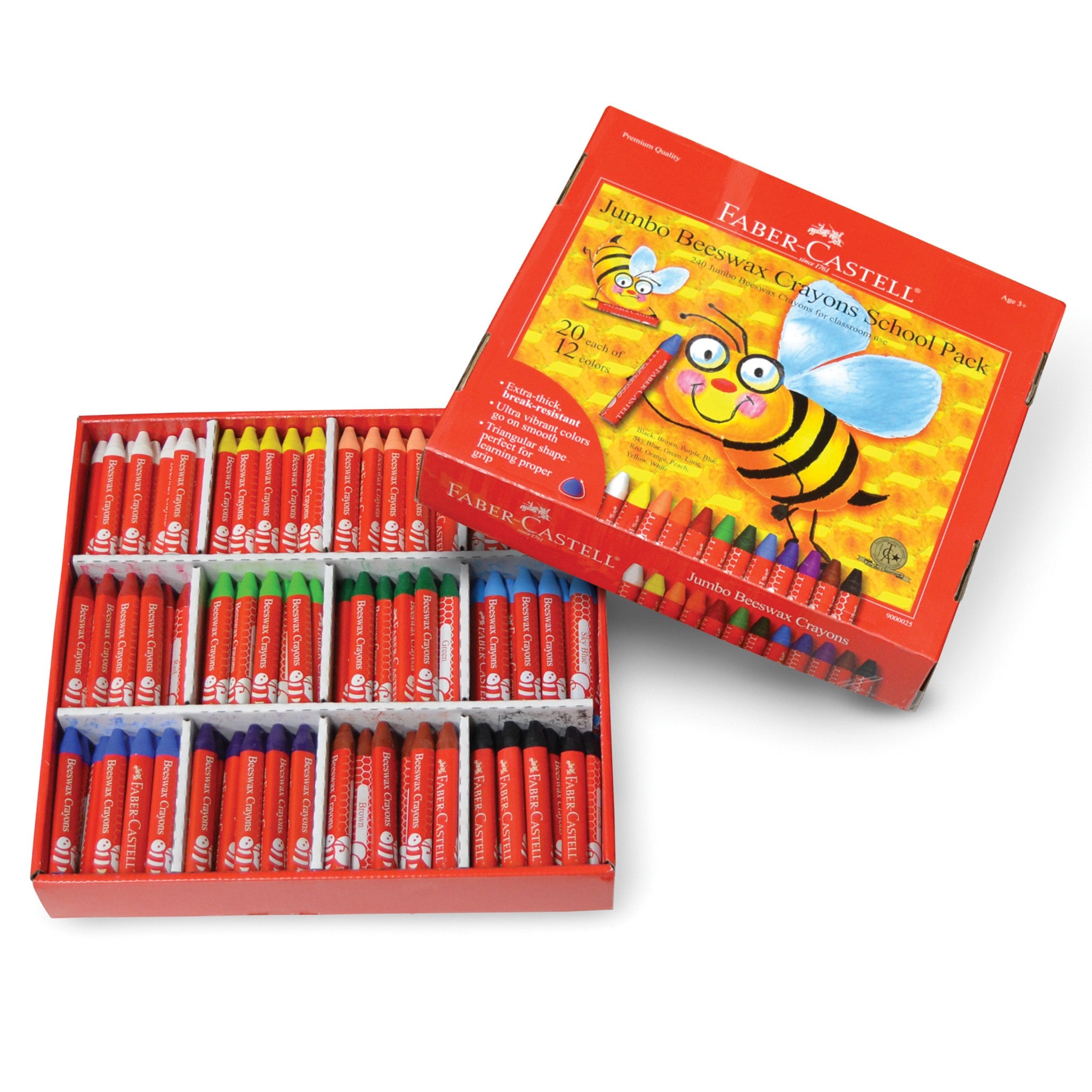 Jumbo Beeswax Crayon School Pack - #FC900025
