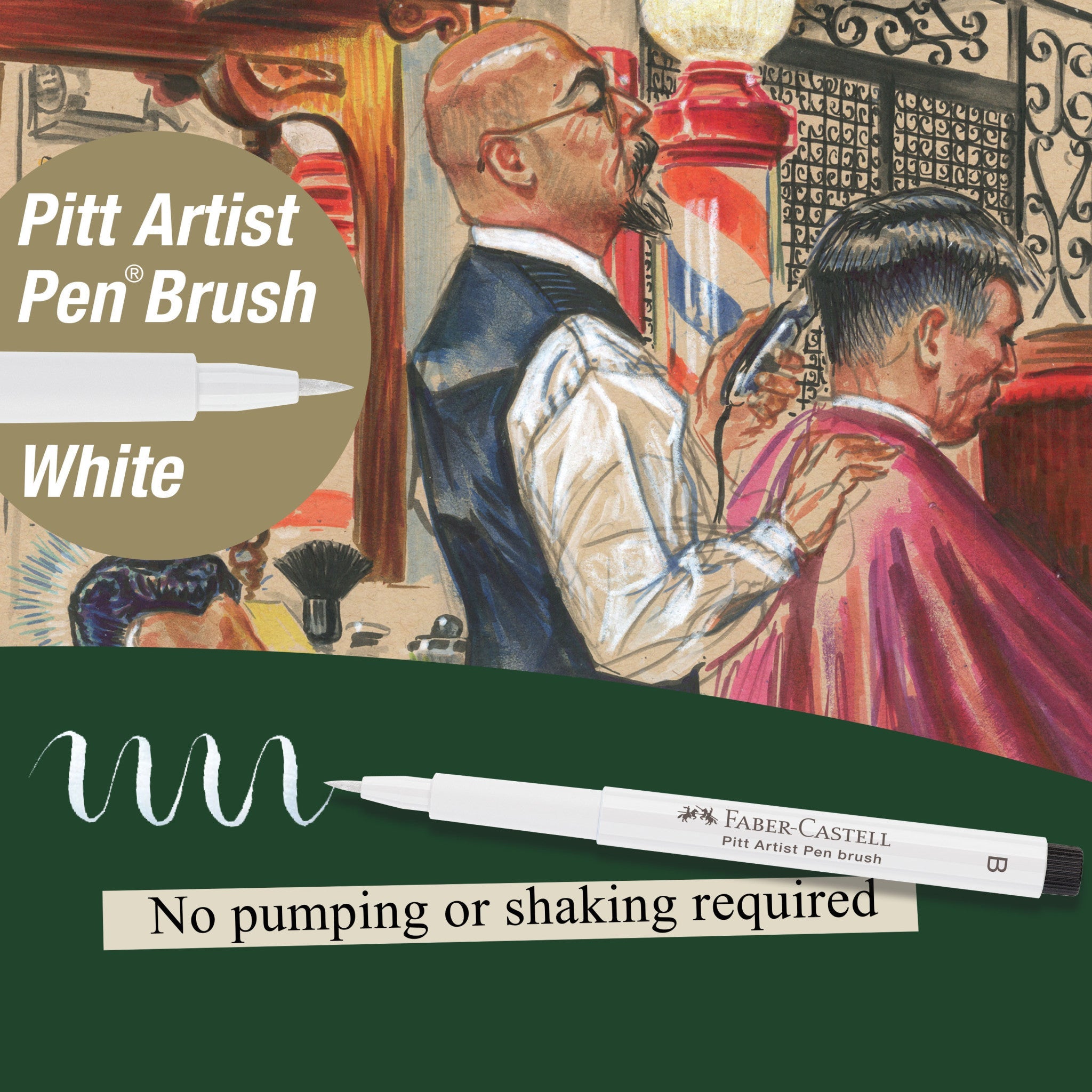 Pitt Artist Pen Brush - #101 White - #FC167401