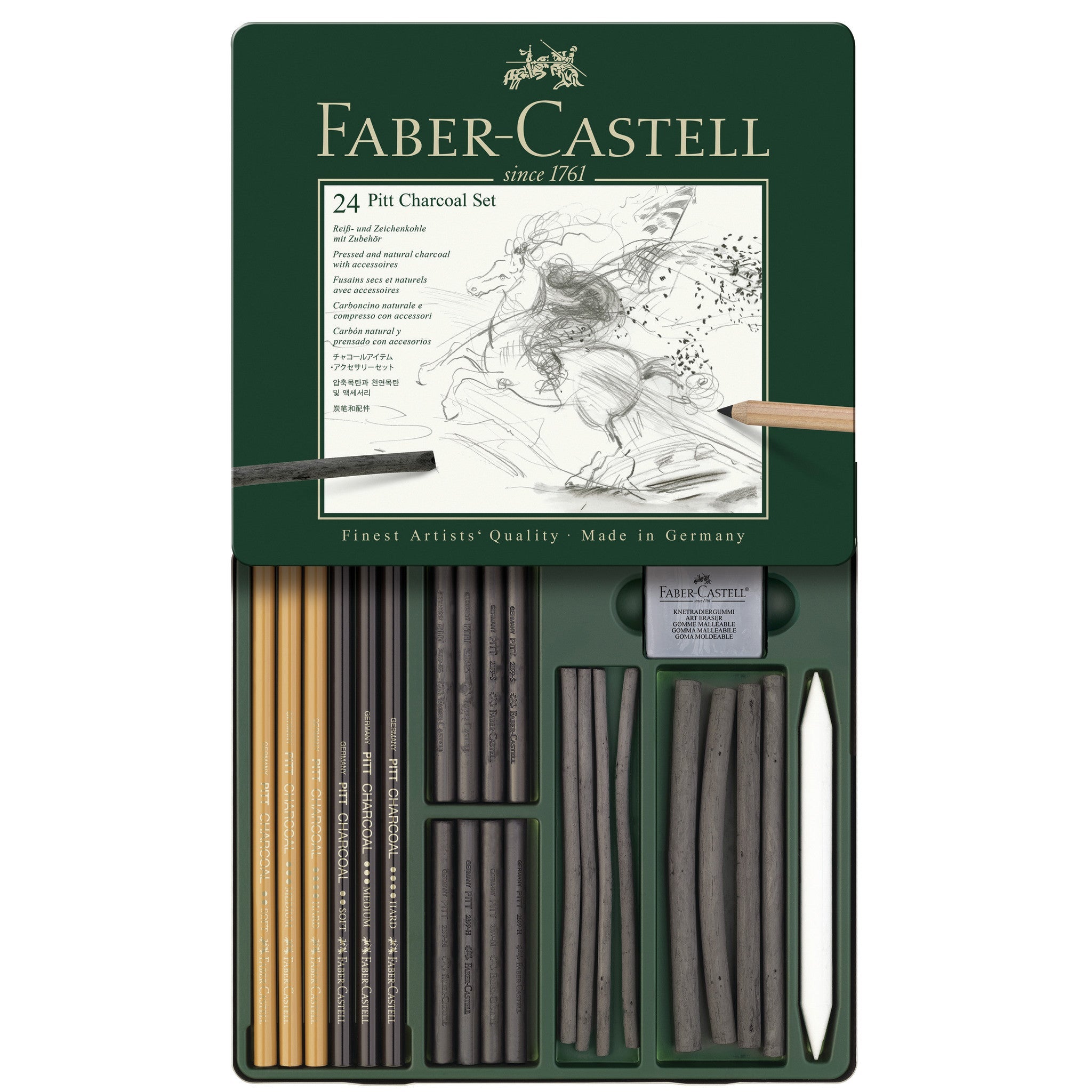 Pitt Charcoal Set, Tin of 24 - #FC112978