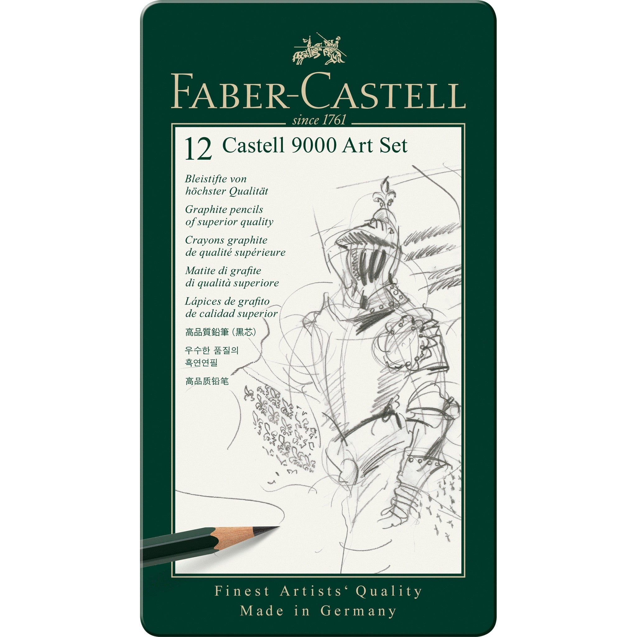 Castell 9000 Graphite Pencils, Art Set - Tin of 12 - #FC119065