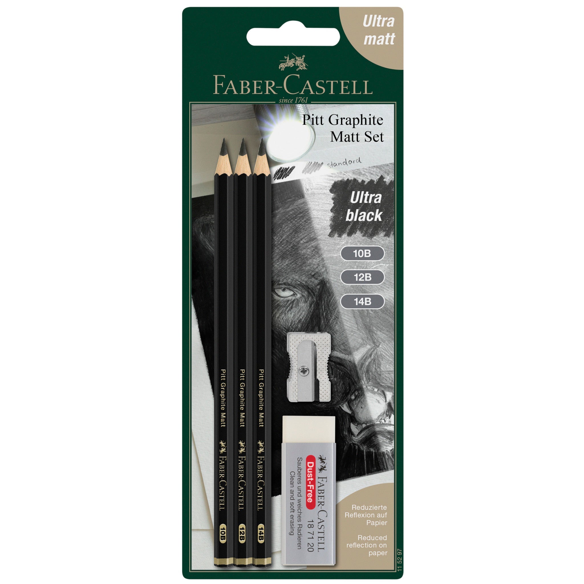 Pitt Graphite Matte, Sketching Set (10B, 12B, 14B) - #FC115297