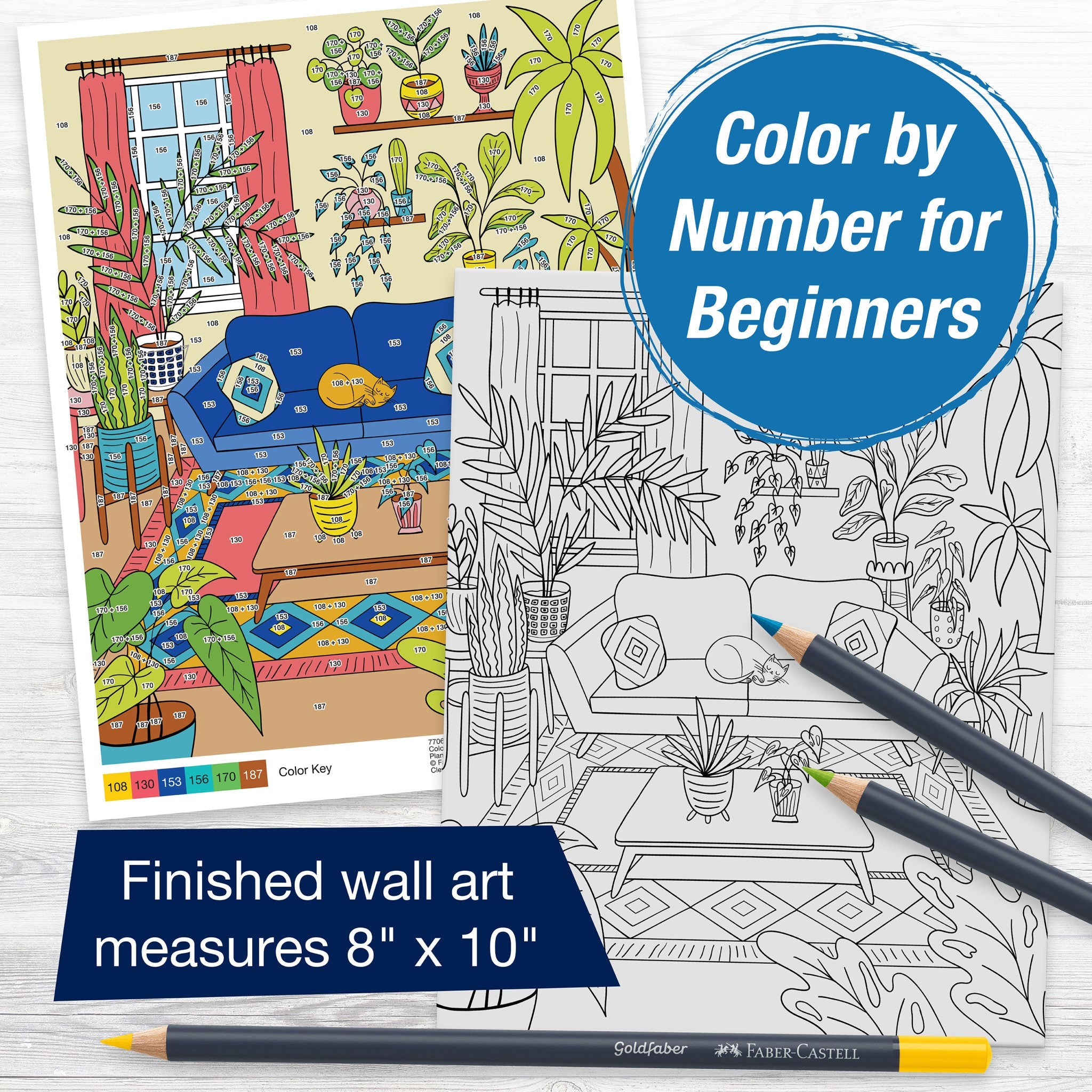Color by Number Wall Art, Plant Room - #FC770637