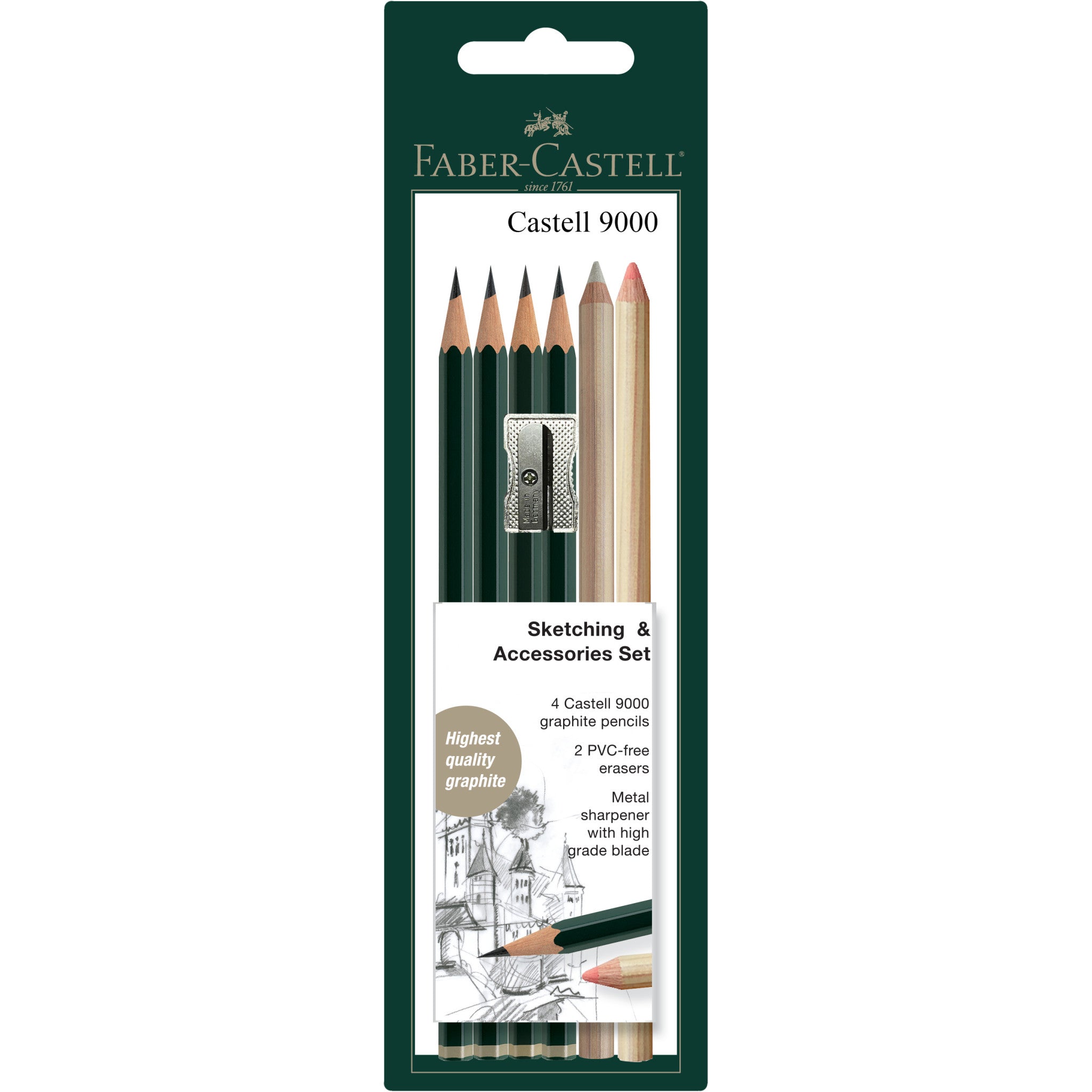 Castell 9000 Graphite Pencils, Sketching & Accessories Set - #FC800160