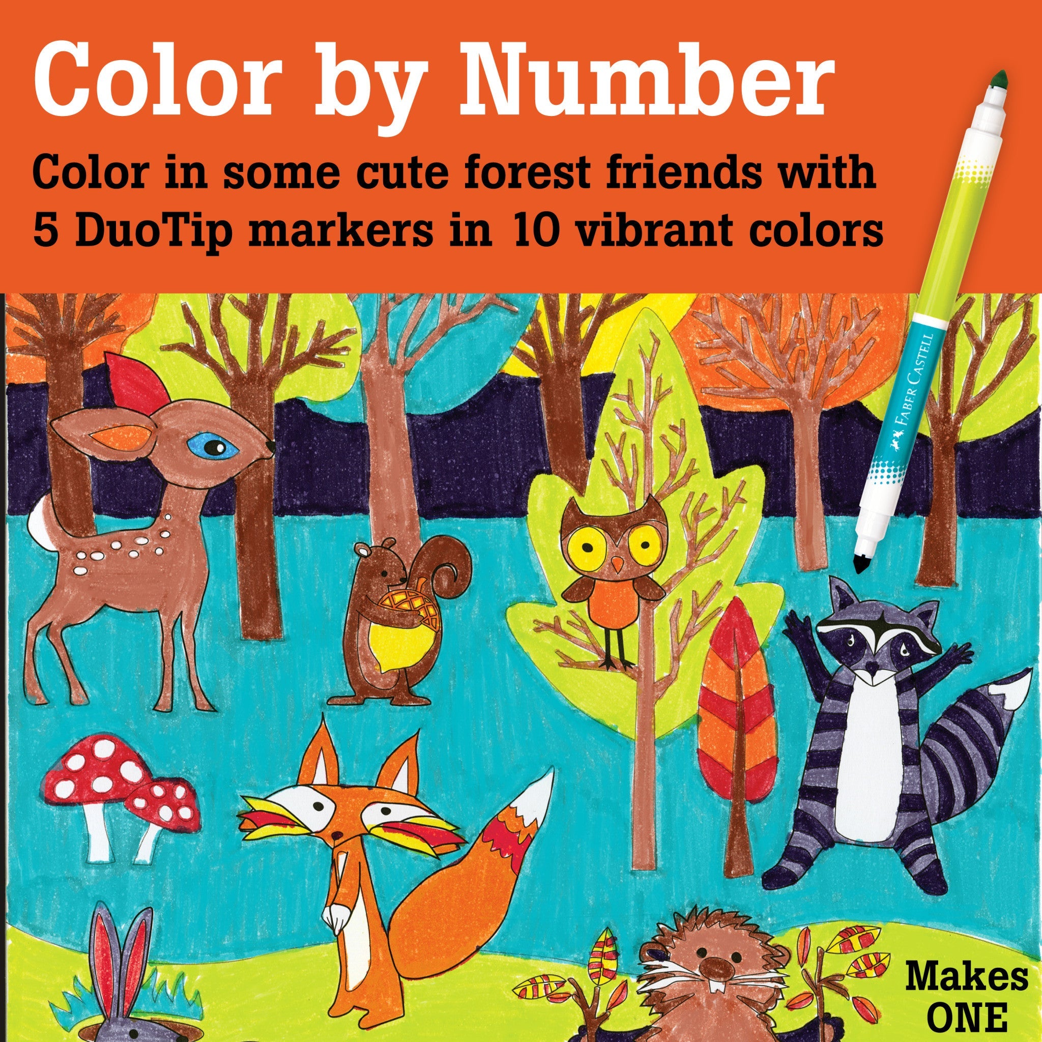 Color by Number Forest Friends - #FC14565