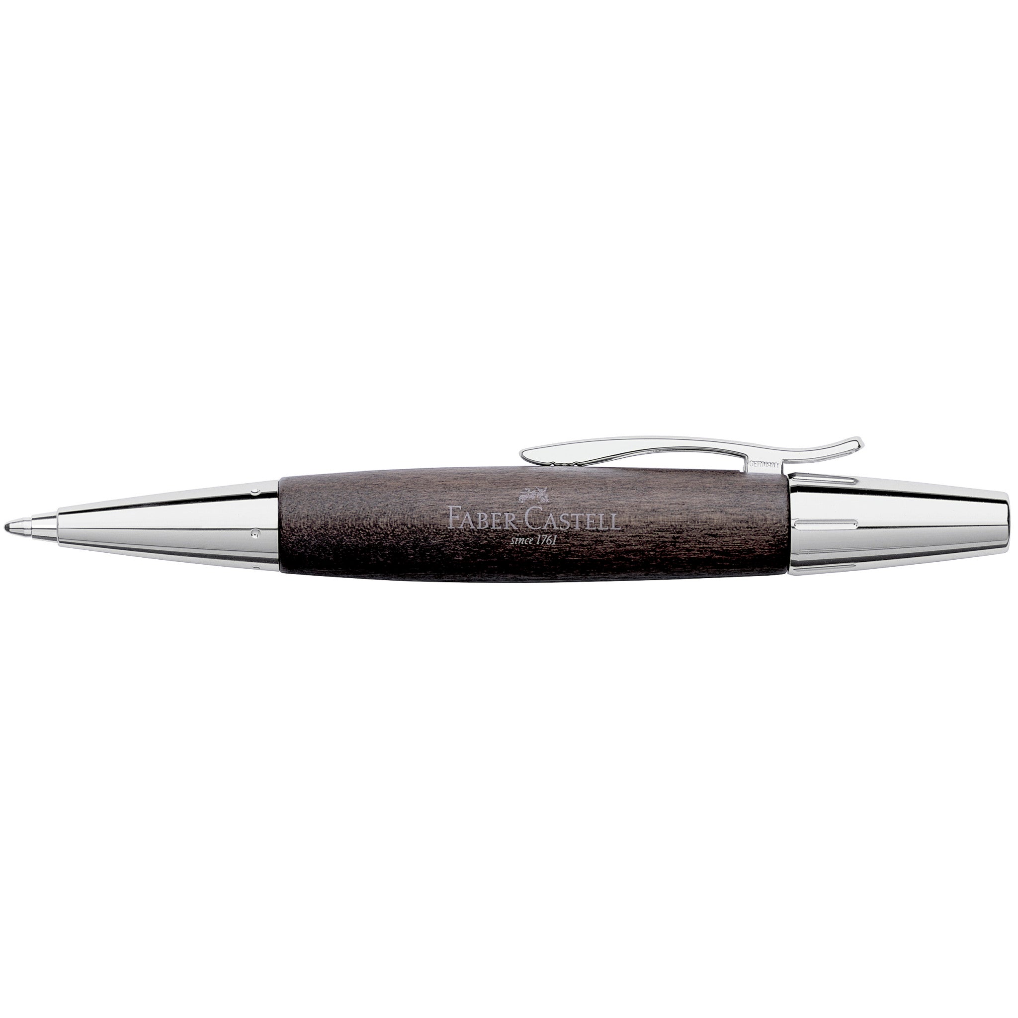 e-motion Ballpoint Pen, Wood & Polished Chrome - Black - #FC148383
