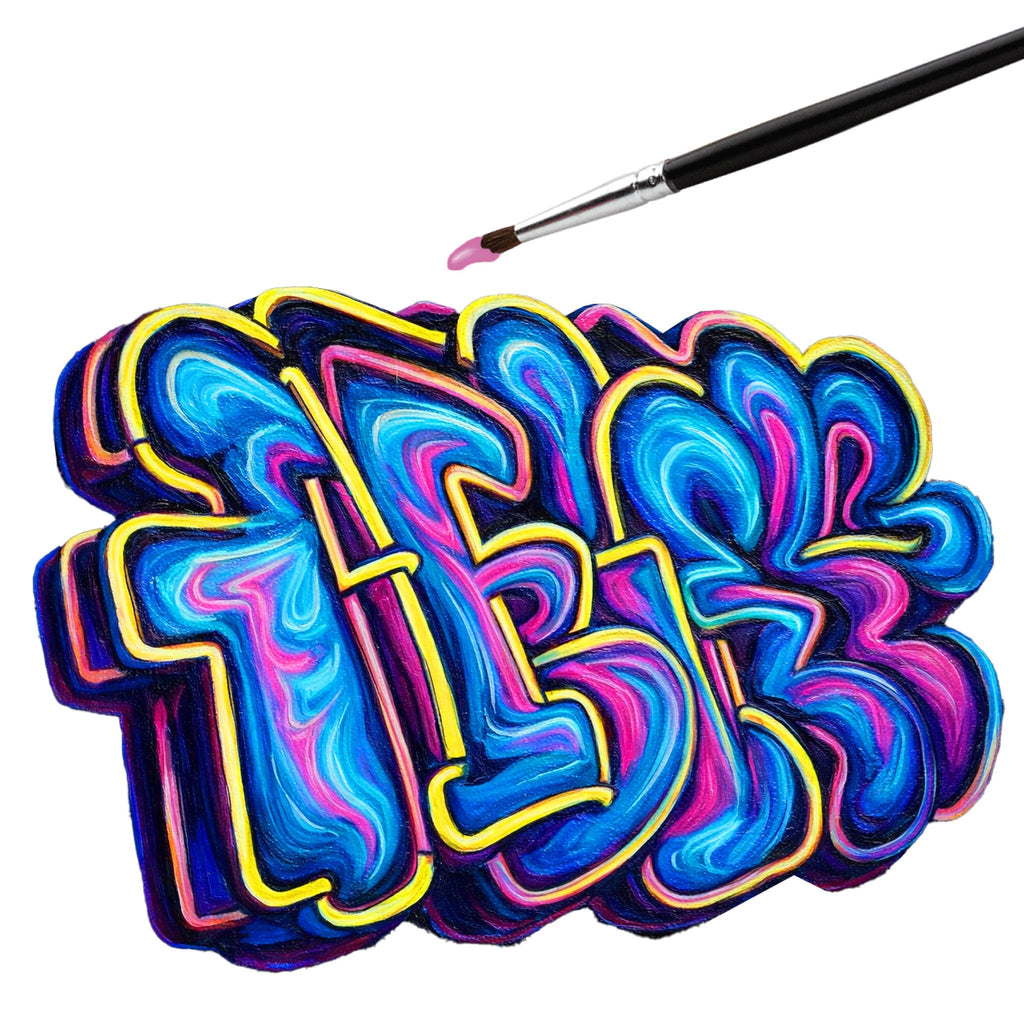 Black Edition 12 Ct Acrylic Liquid Paint Tubes, Neon - #FC14652T