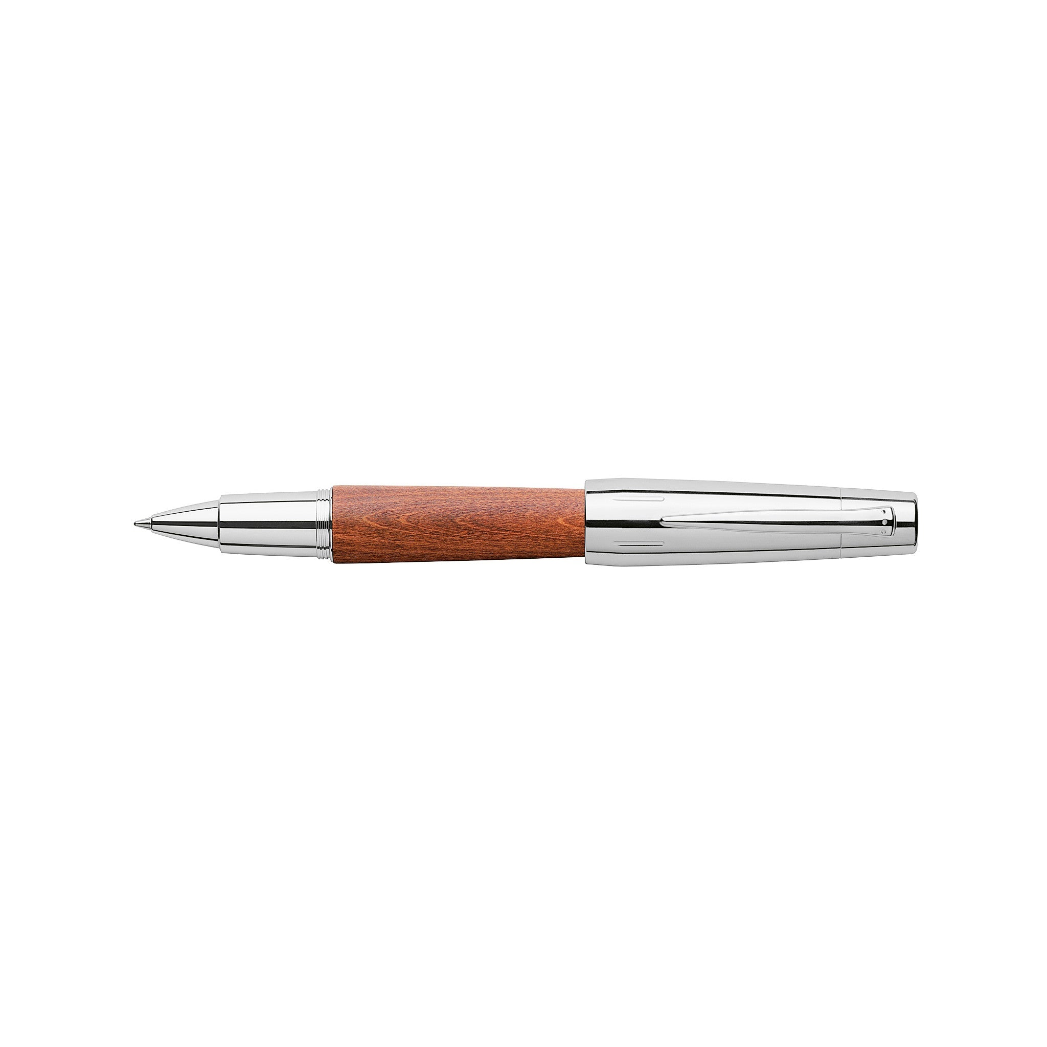 e-motion Rollerball Pen, Wood & Polished Chrome - Brown - #FC148205