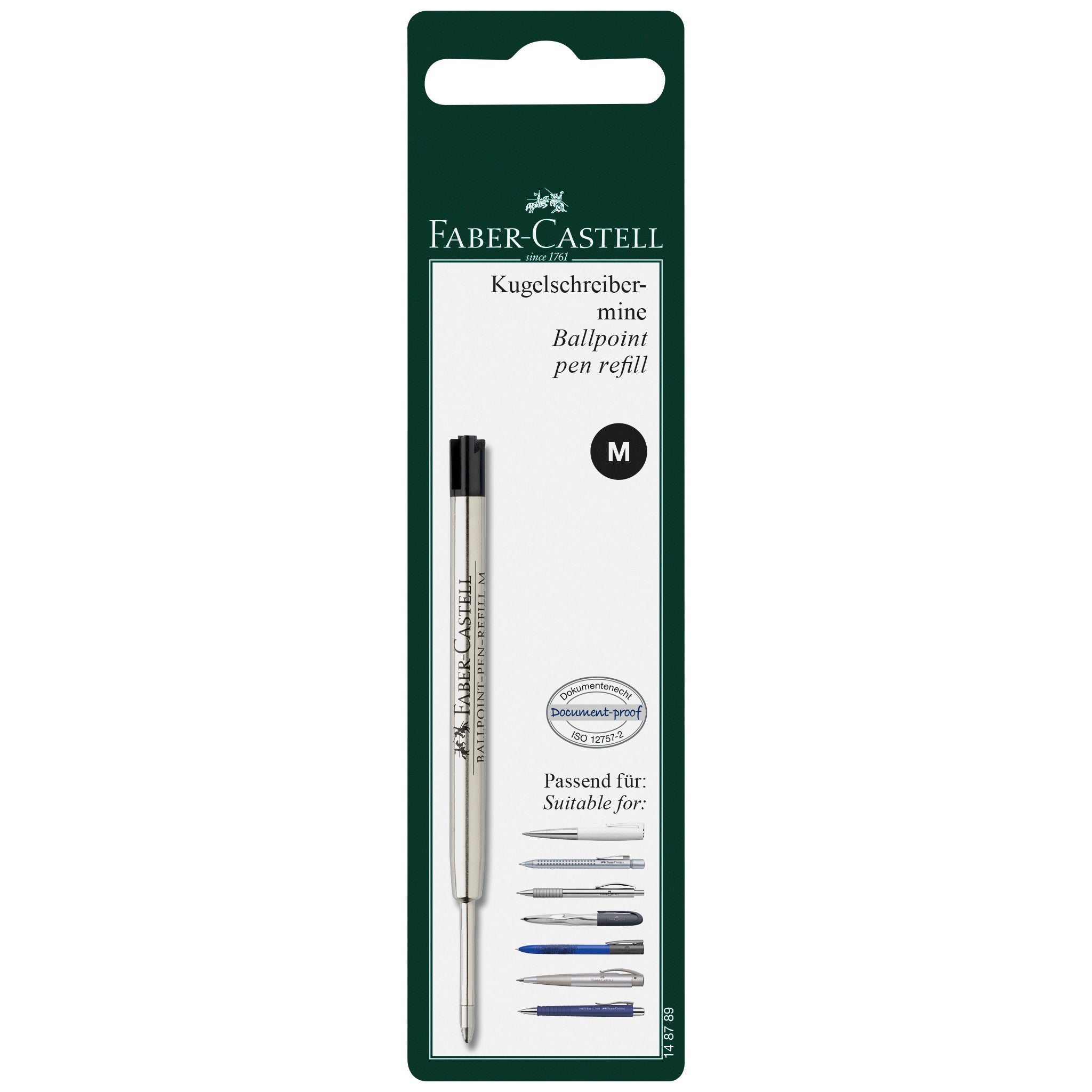 Ballpoint Pen Refill, Black - Medium - #FC148789