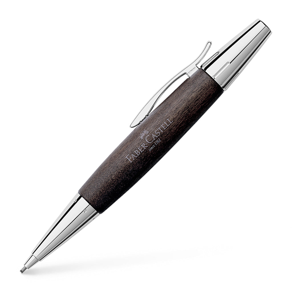 e-motion Mechanical Pencil, Wood & Polished Chrome - Black - #FC138383