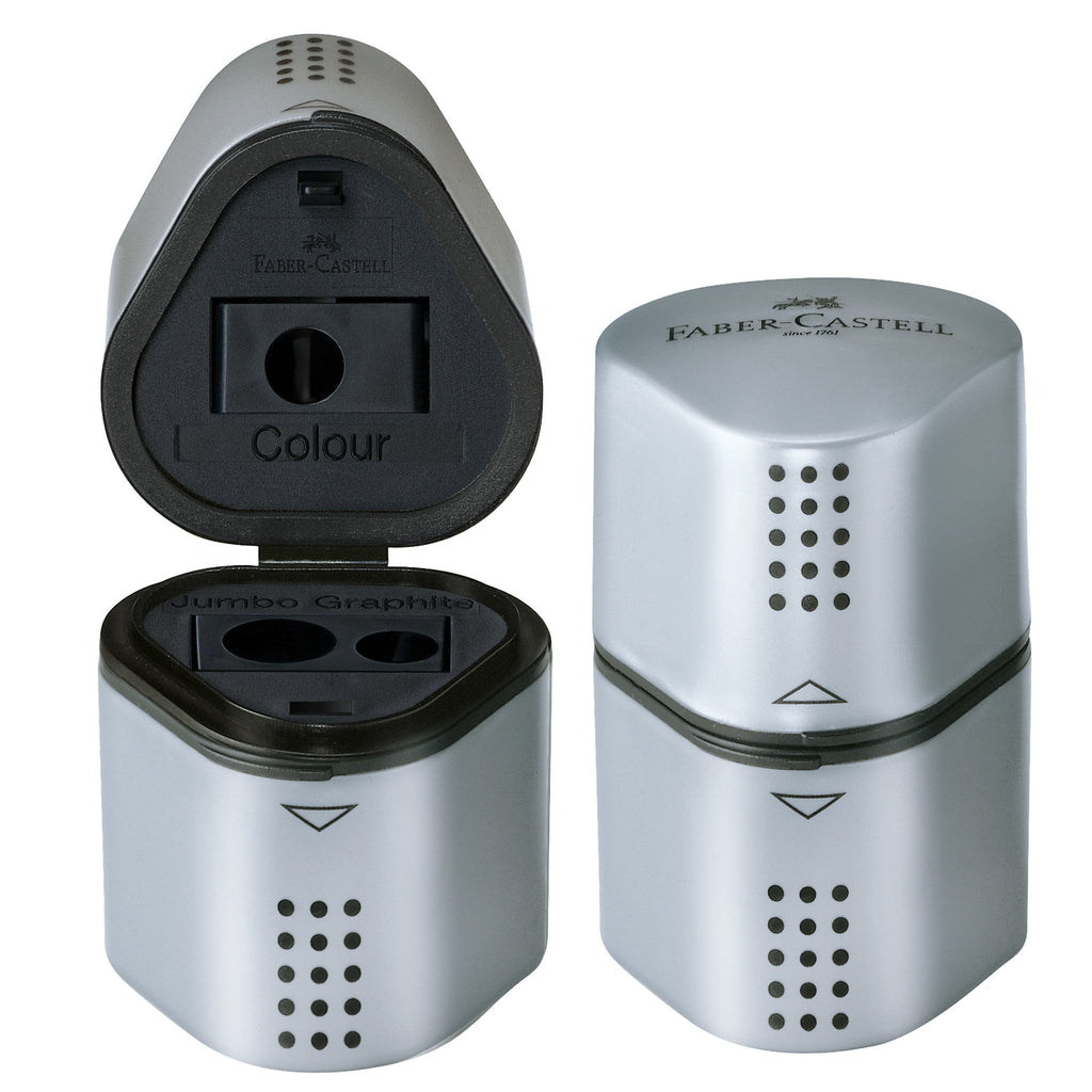 Grip Trio Pencil Sharpener, Silver - #FC283898T