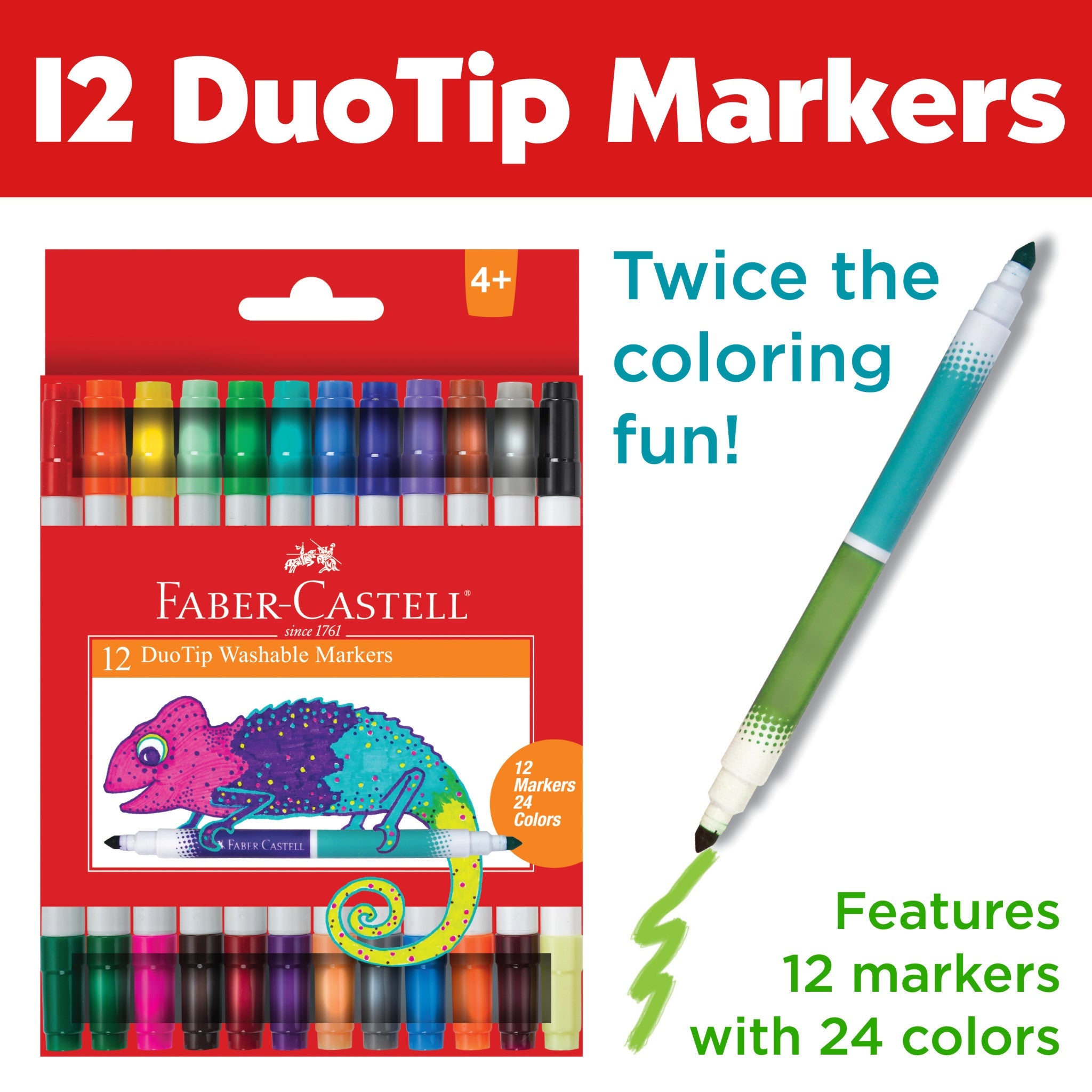 12 DuoTip Washable Markers - #FC153012