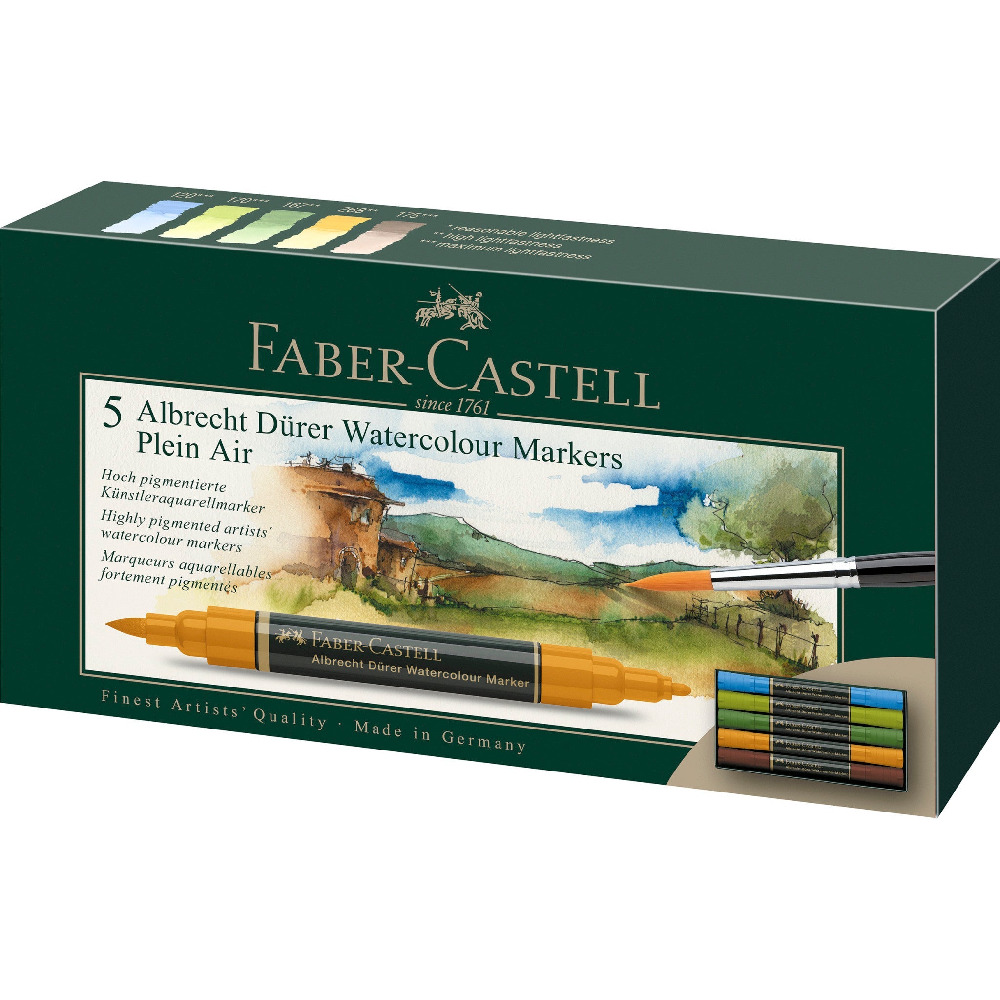 Albrecht Dürer Watercolor Markers, Plein Air - Wallet of 5 - #FC160309
