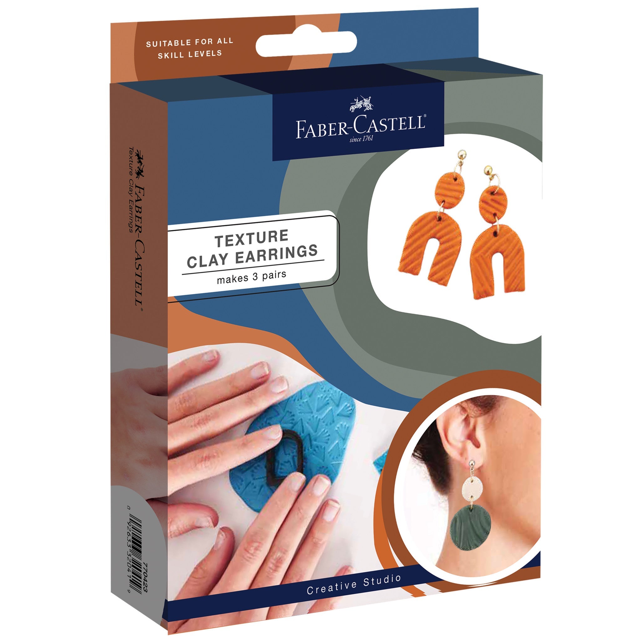 Texture Clay Earrings - #FC770423
