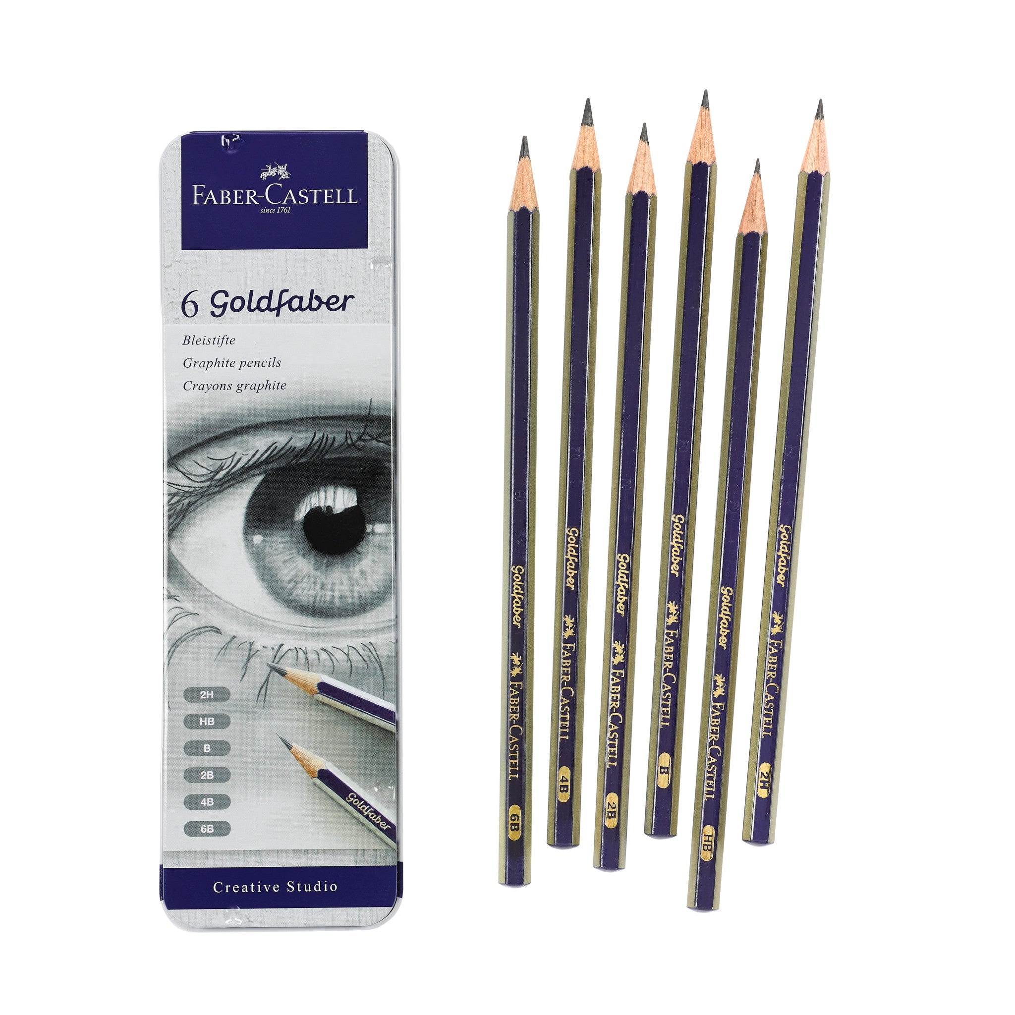 Goldfaber Graphite Pencils, Tin of 6 - #FC900010