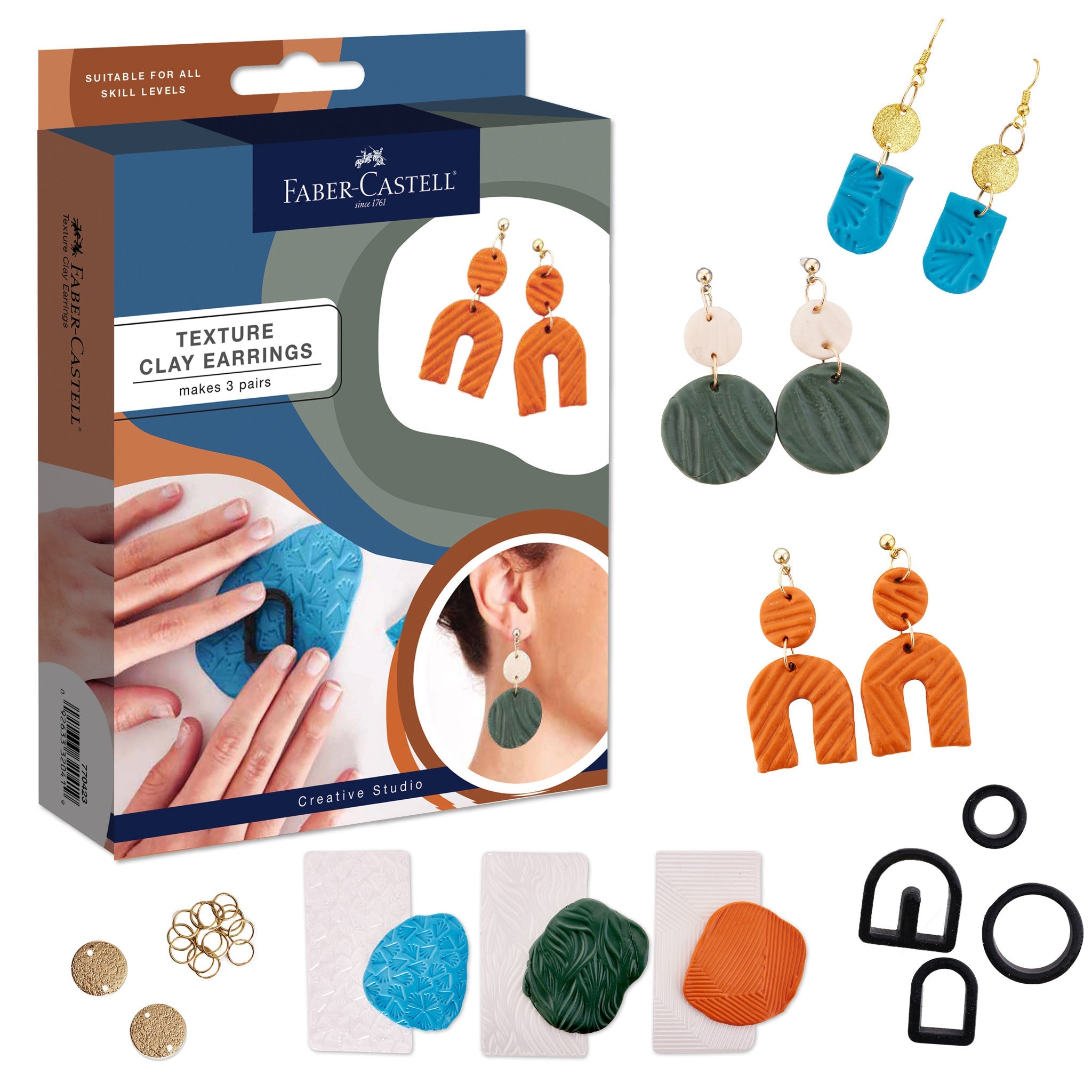 Texture Clay Earrings - #FC770423