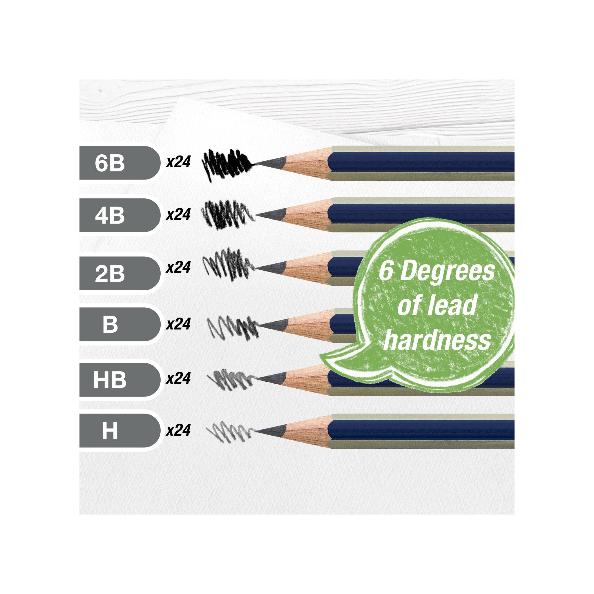 Graphite Art Pencil School Pack - #FC900000