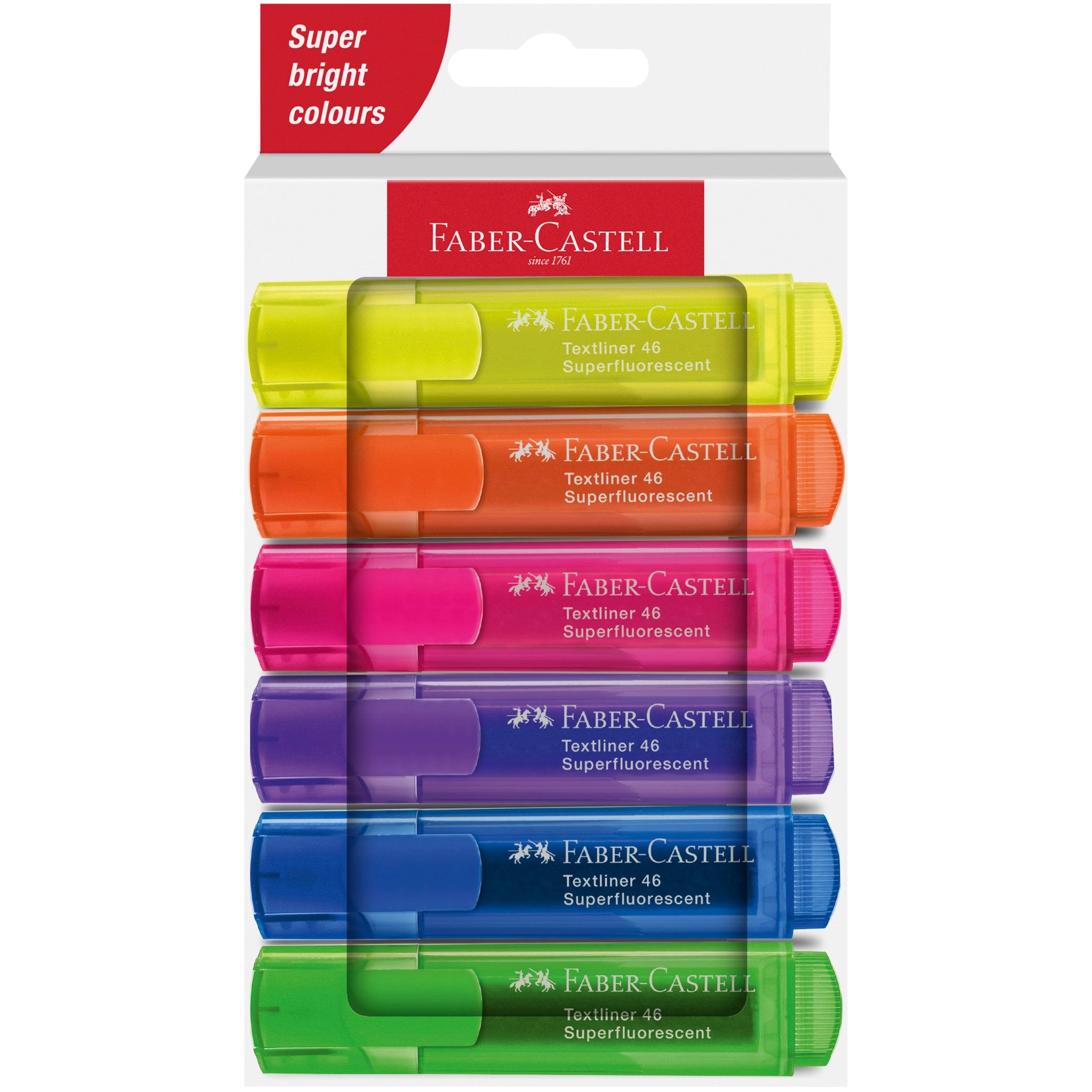 Highlighters, Neon Colors - Box of 6 - #FC254646