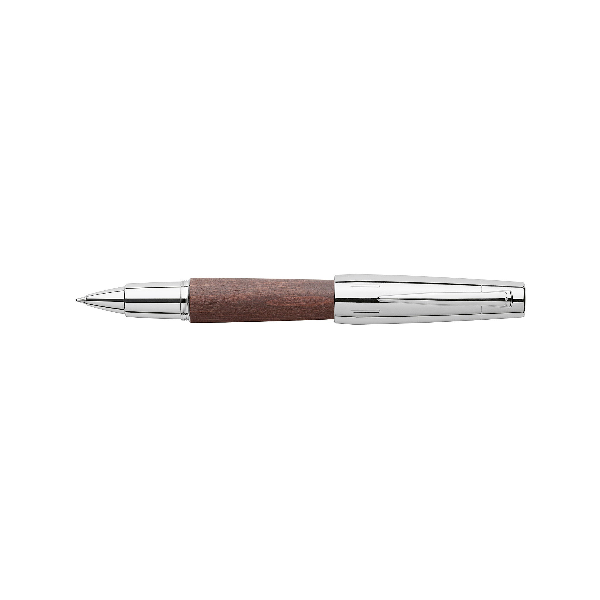 e-motion Rollerball Pen, Wood & Polished Chrome - Dark Brown - #FC148215