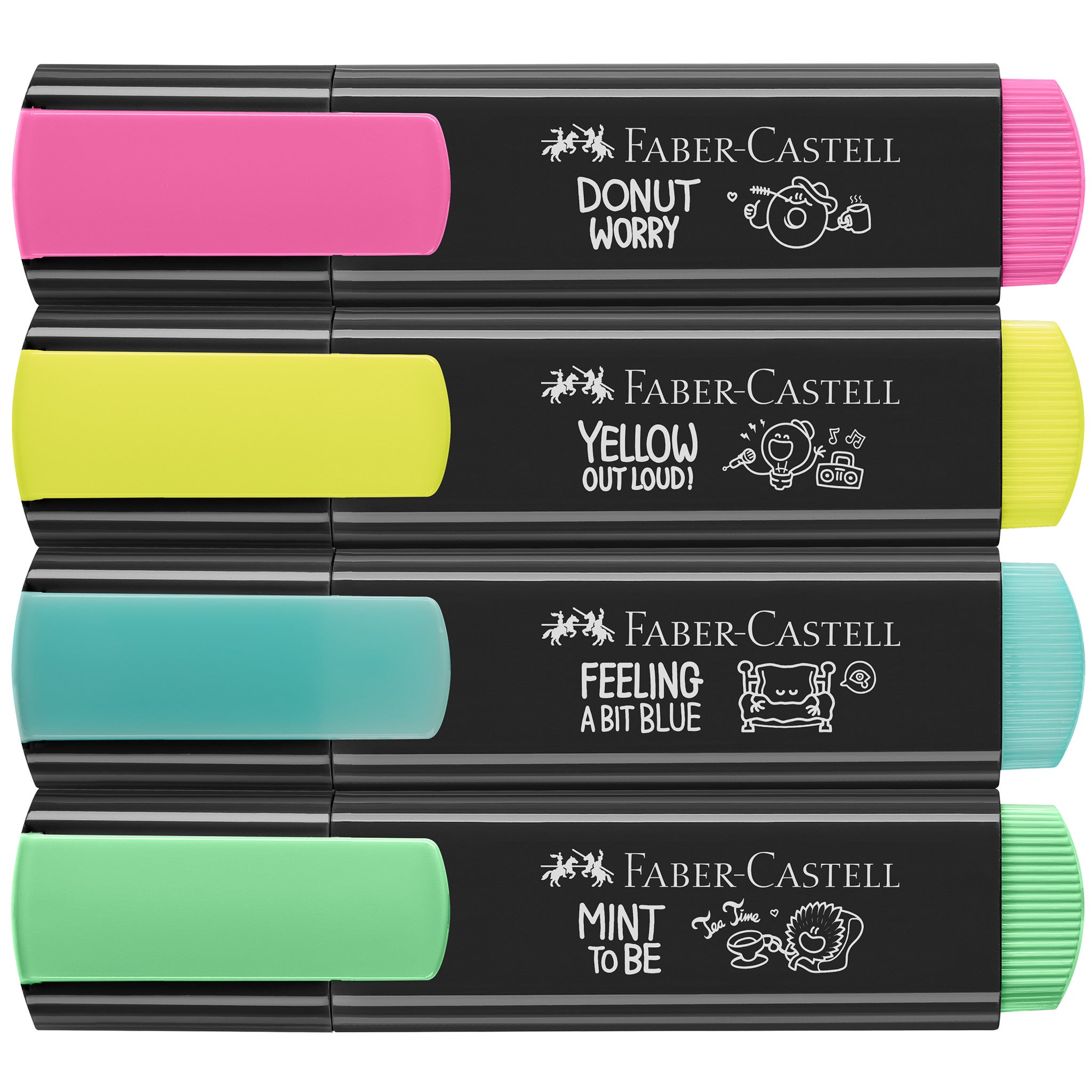 Highlighters, Graffiti Neon Colors - Box of 4 - #FC254690