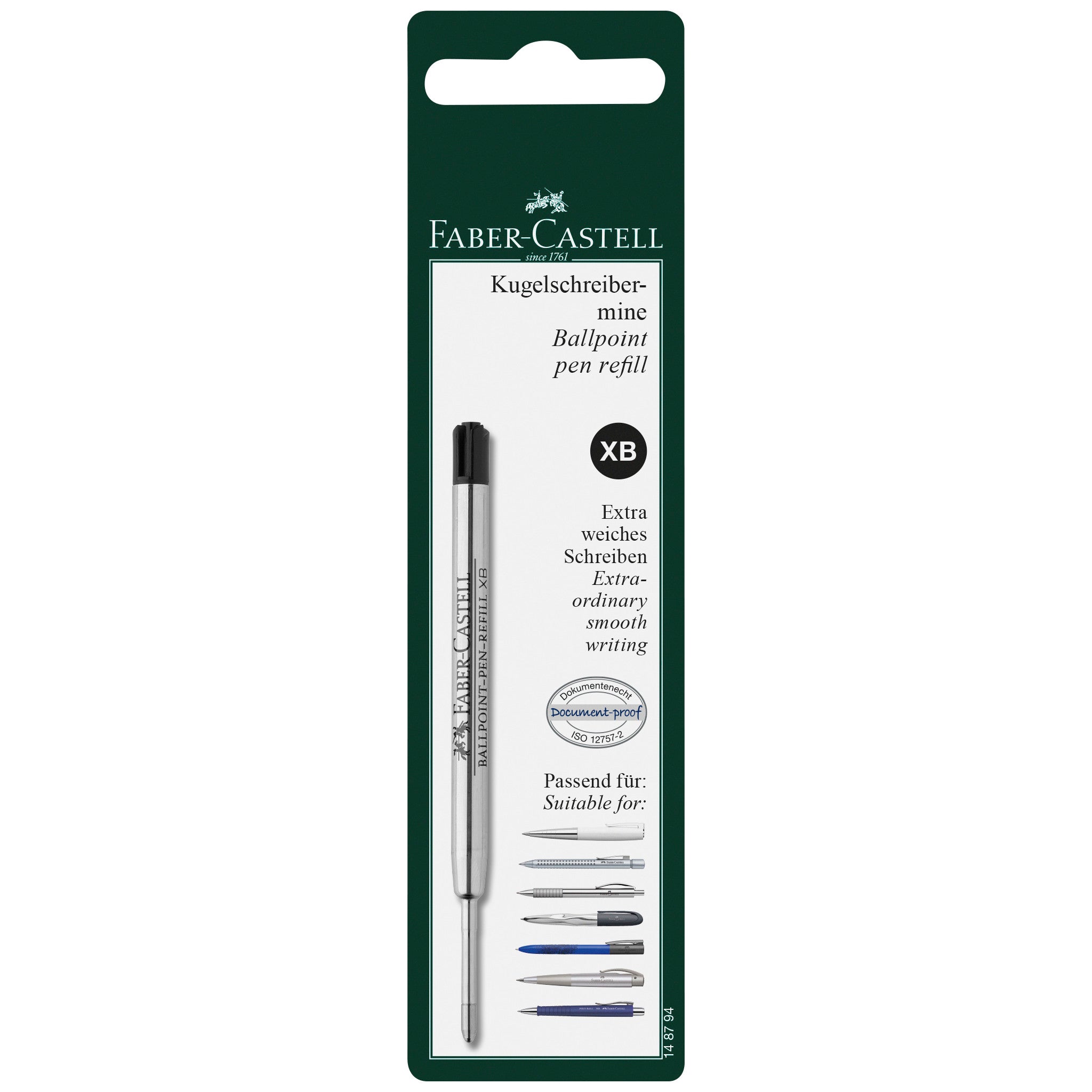 Ballpoint Pen Refill, Black - Extra Broad - #FC148794