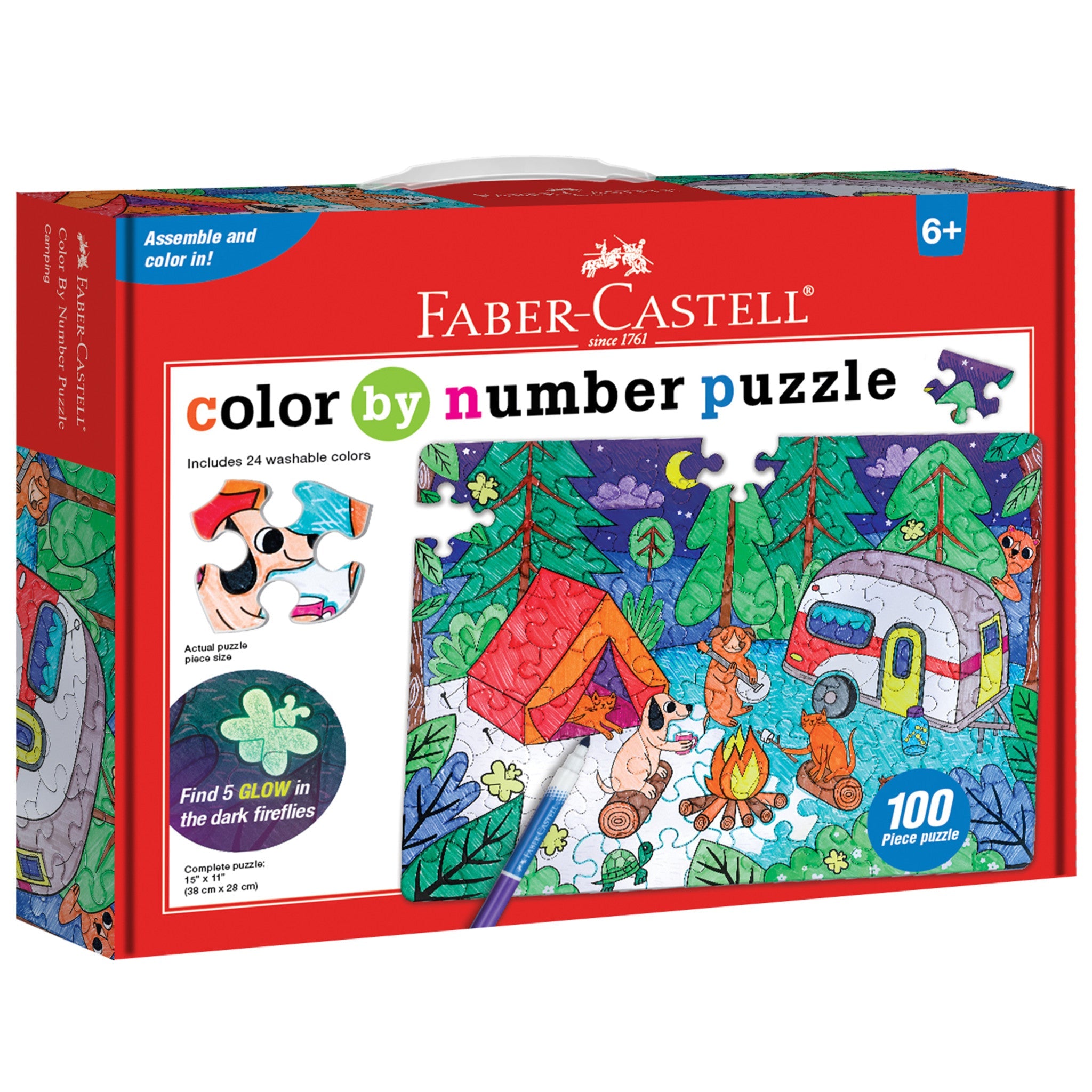 Color by Number Puzzle - Camping - #FC14358