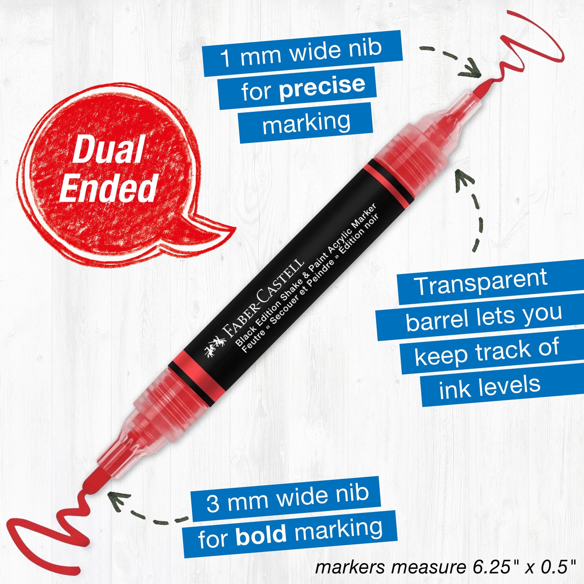 Black Edition Shake & Paint Markers - 6ct Classic - #FC285507